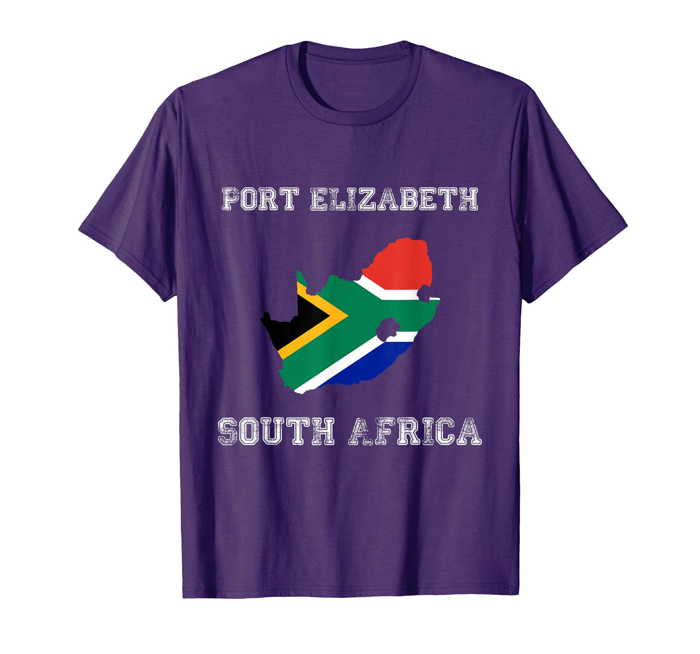 Retro Port Elizabeth South Africa Distressed Africa Flag T-Shirt