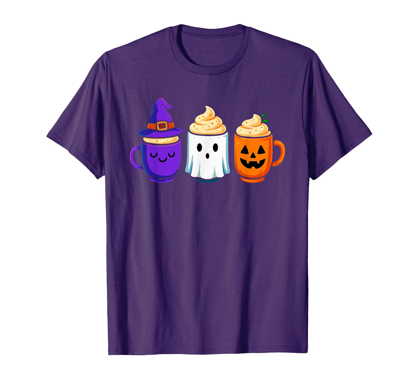 Cute Pumpkin Ghost Witch Men Women Kids Funny Halloween T-Shirt