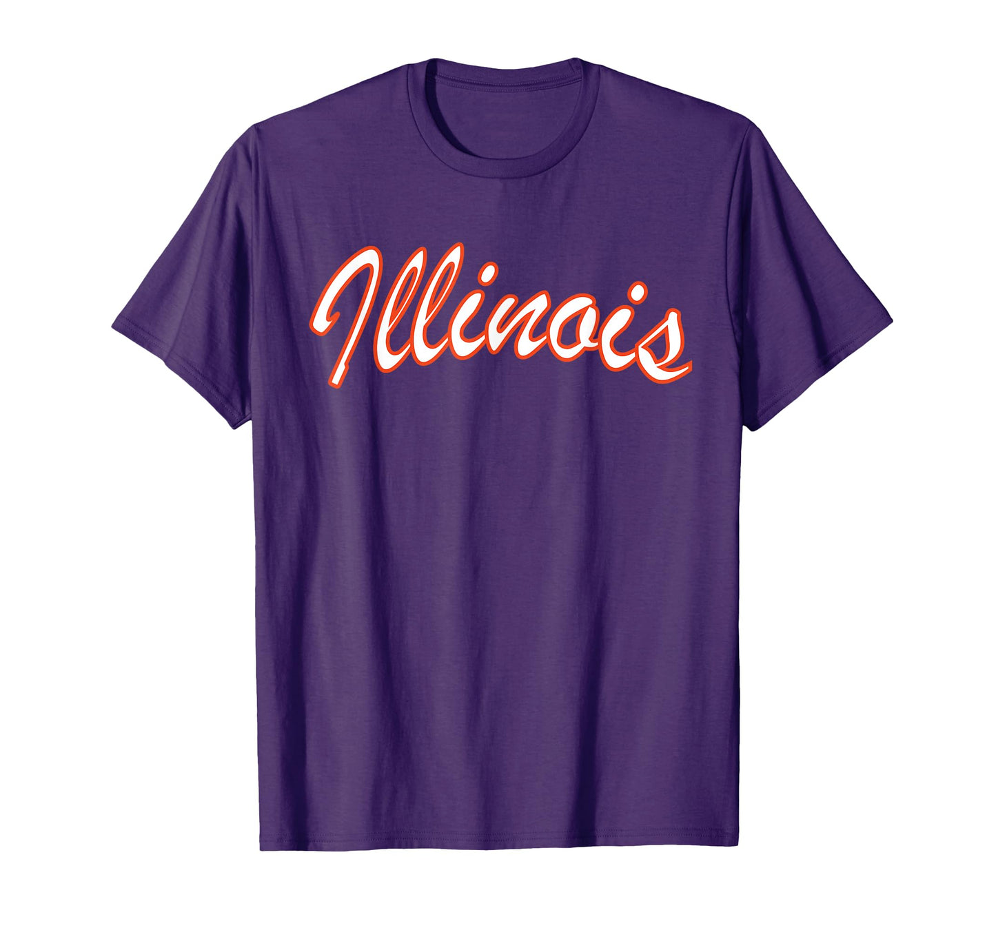 Retro Illinois Tee Vintage Illinois Orange Blue Throwback IL T-Shirt