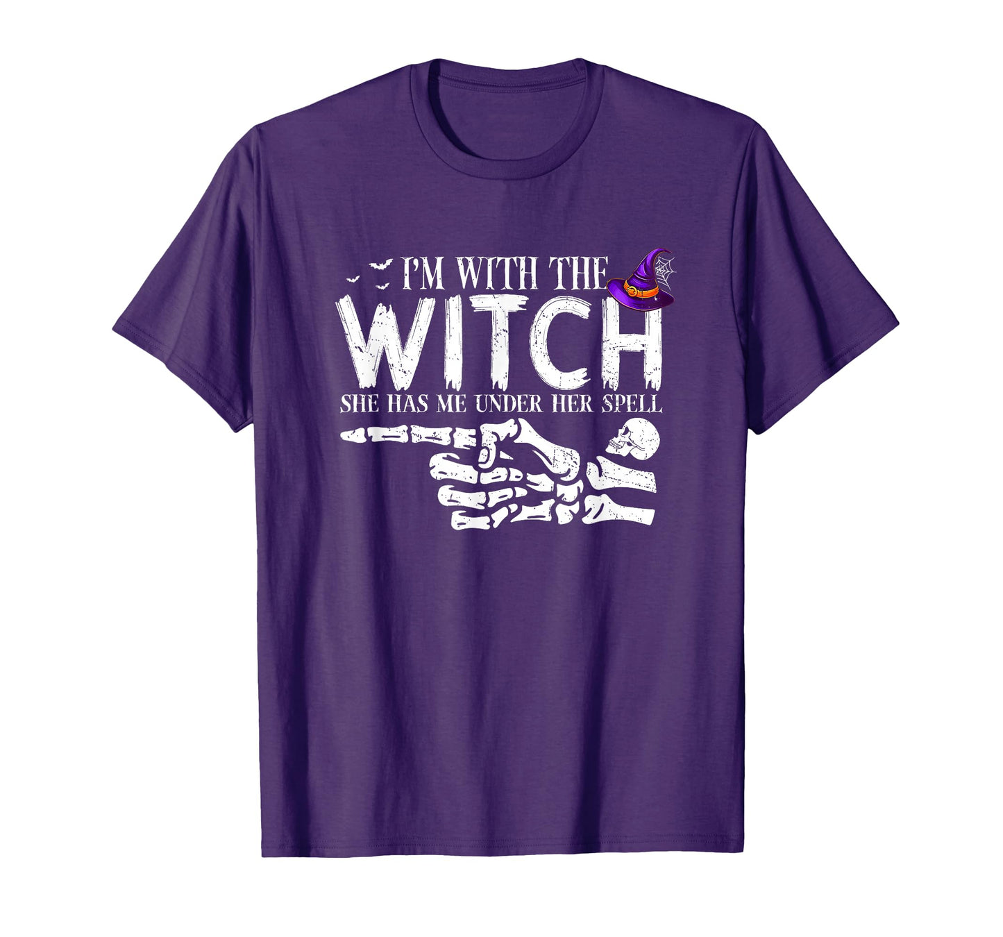 I'm with The Witch Funny Halloween Couple Costume Party T-Shirt