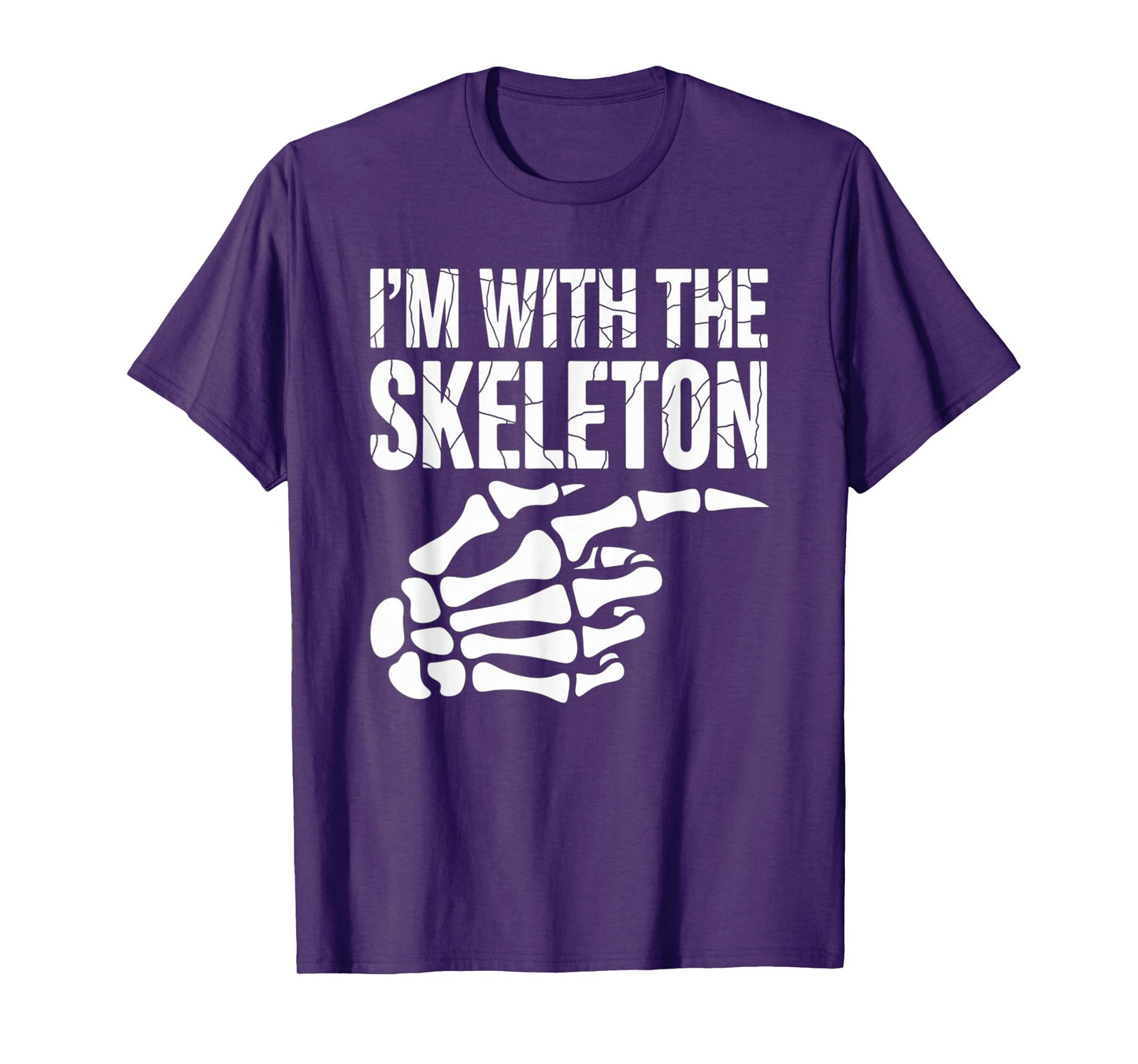 I'm with Skeleton Halloween Costume Couples Matching Gifts T-Shirt