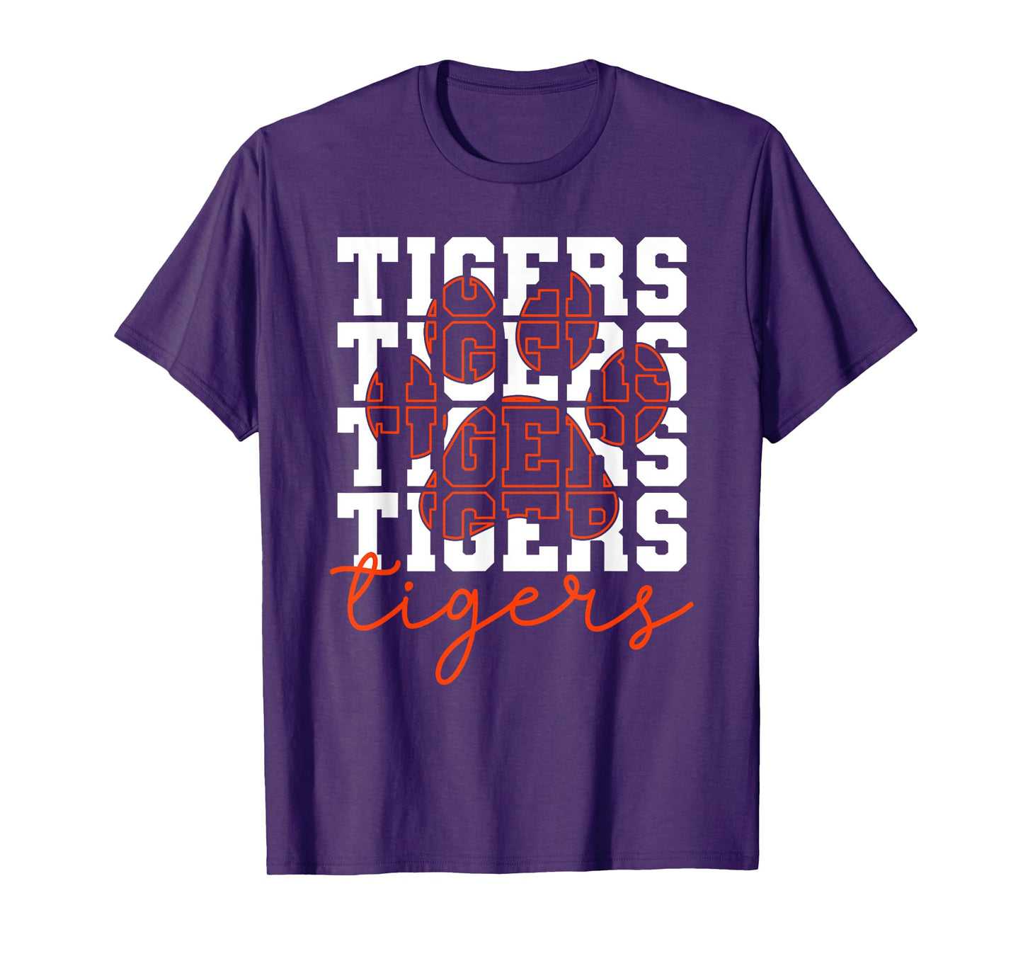 Vintage Tigers School Sports Name Spirit for Men Women Kids T-Shirt