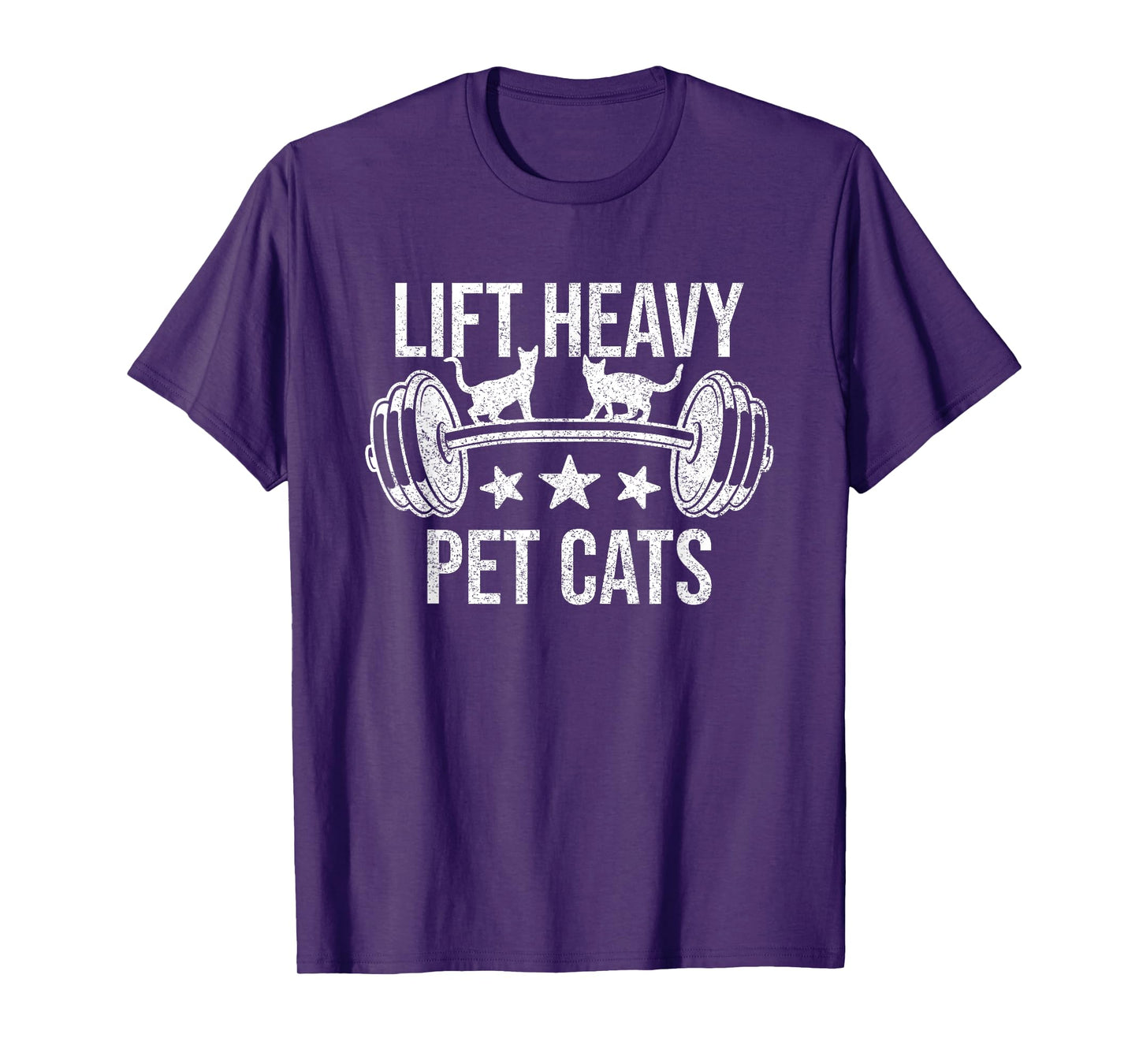 Lift Heavy Pet Cats Bodybuilding Weightlifting Cat Lover T-Shirt