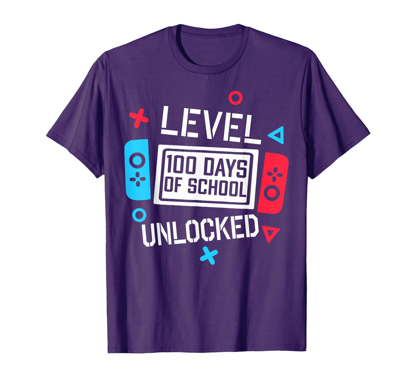 Level 100 Days Of School Unlocked Gamer Video Games Boys T-Shirt