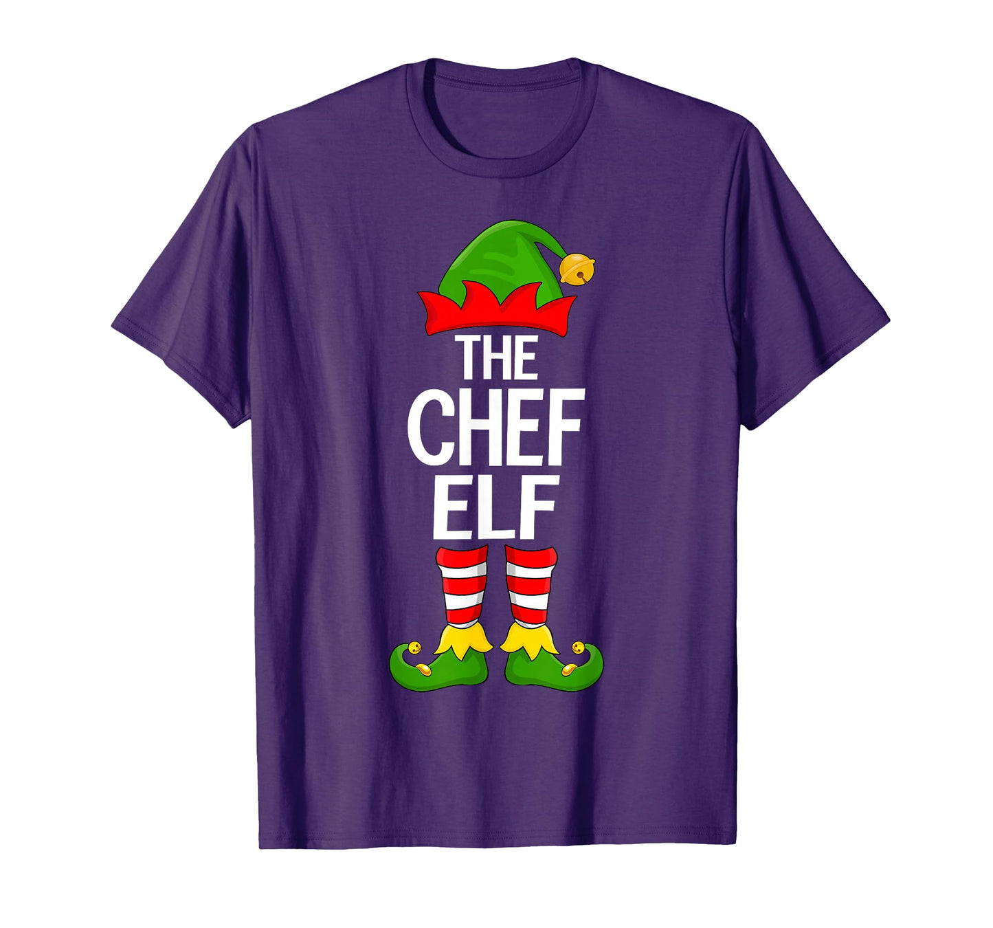 Chef Elf Xmas Matching Family Elf Squad Christmas T-Shirt