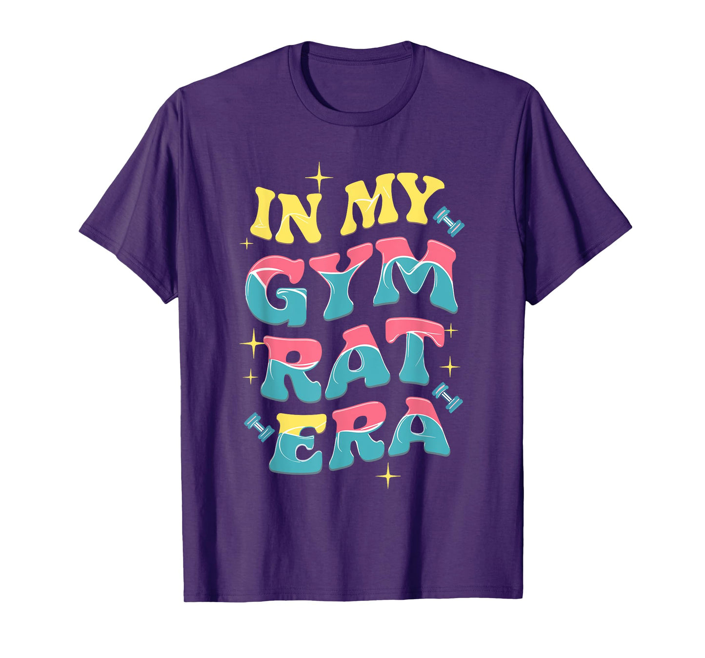 In My Gym Rat Era Groovy Fitness Bodybuilding Workout Womens T-Shirt