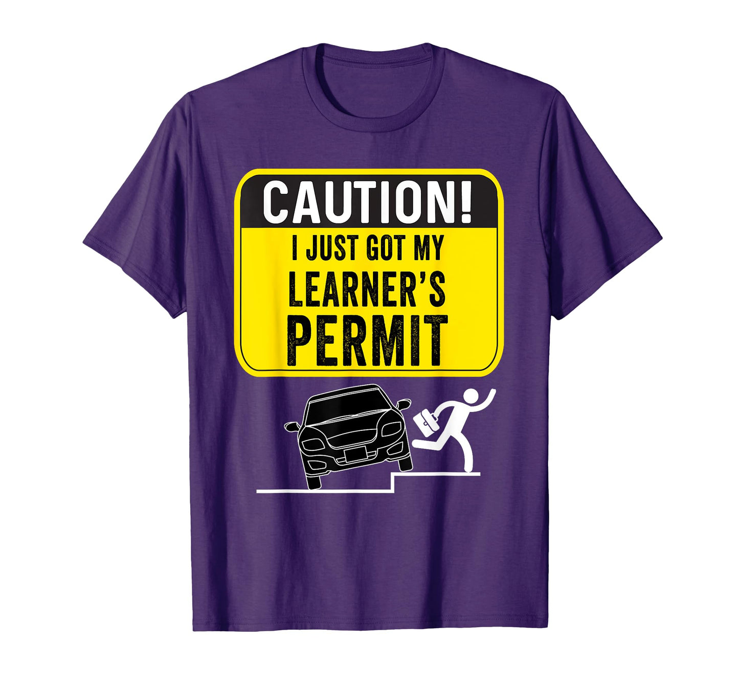 Caution New Driver Funny Student Learner's Permit Licensed T-Shirt
