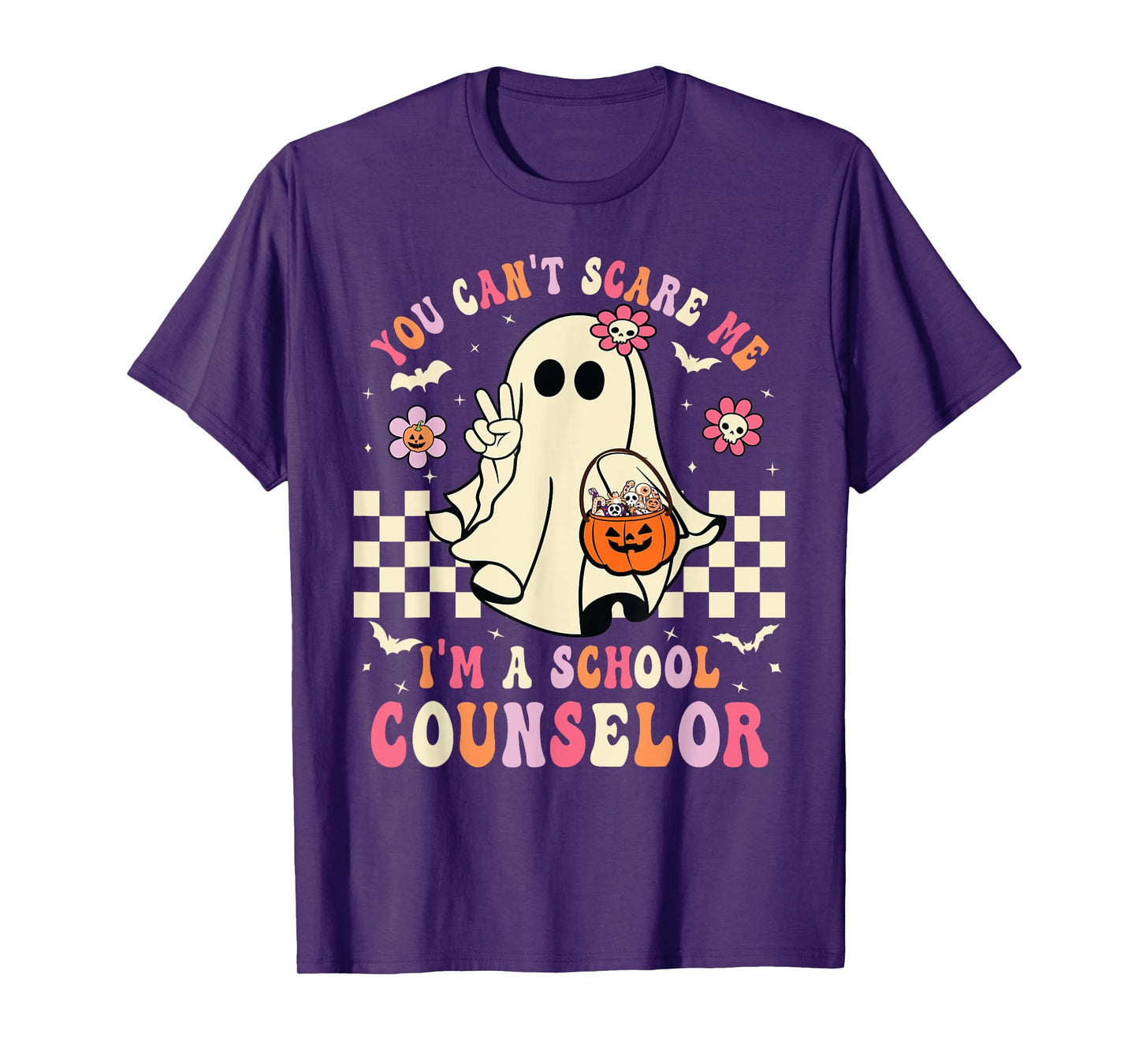 You Can't Scare Me I'm A School Counselor Halloween Women T-Shirt