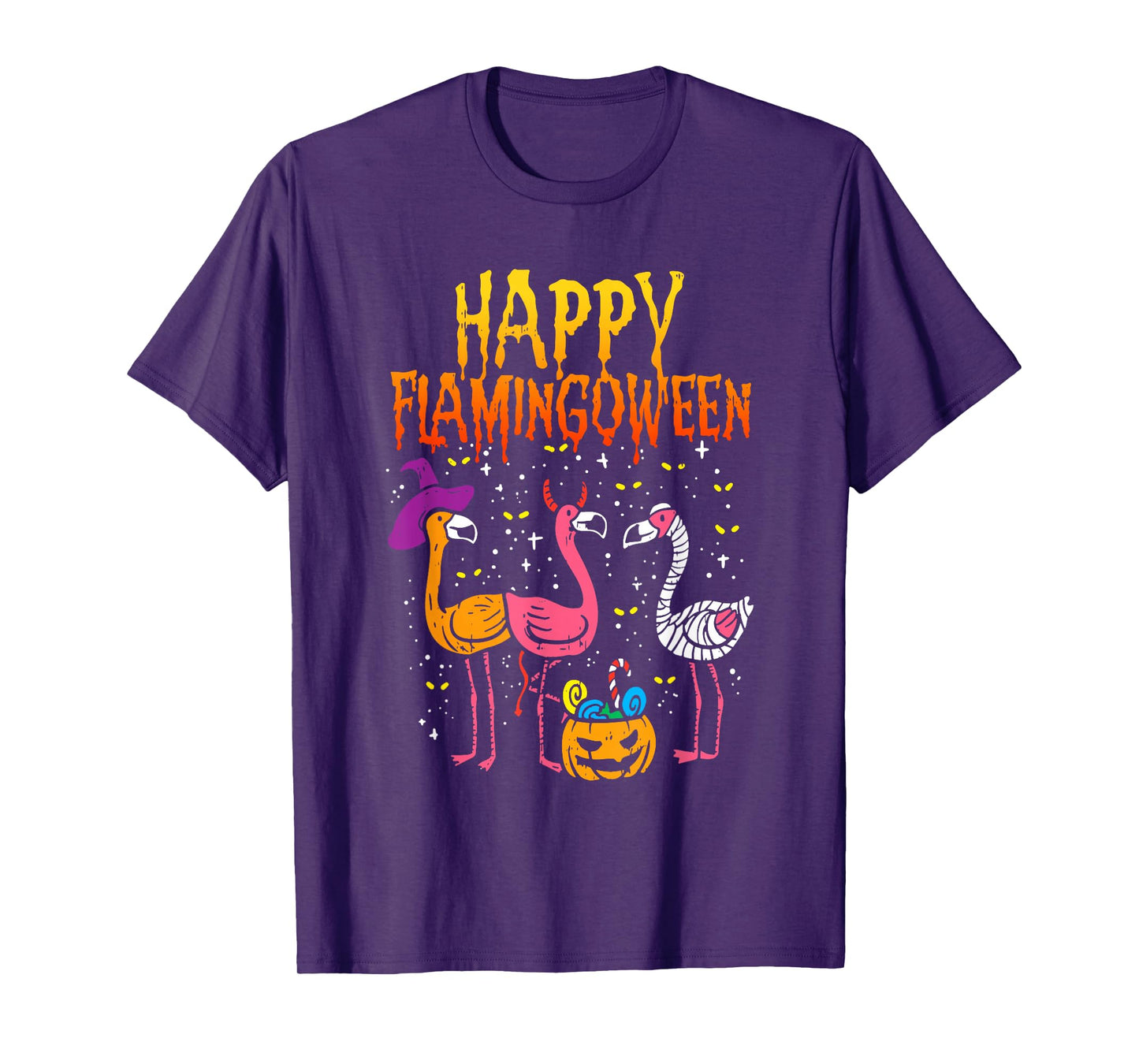 Happy Flamingoween Halloween T-Shirt