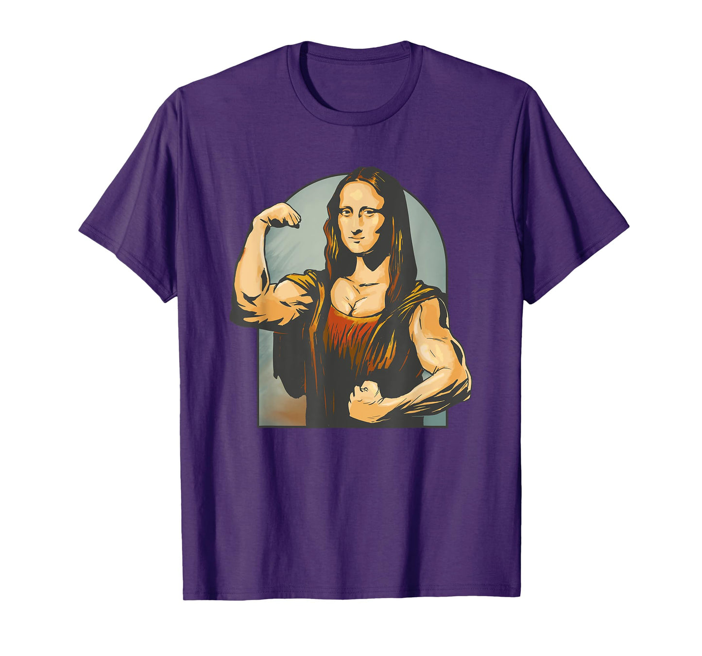 Lifting Mona Lisa Fitness Bodybuilding T-Shirt