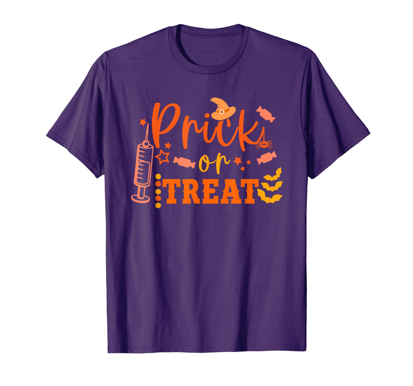 Prick Or Treat Funny Nurse Halloween T-Shirt