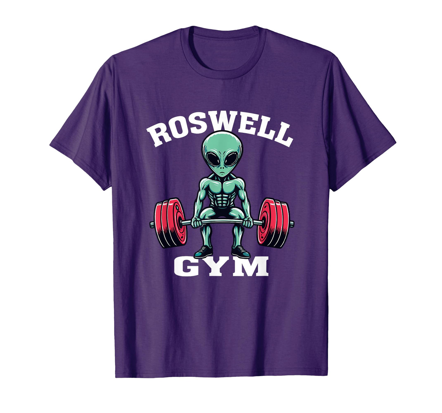 Alien Gym Funny UFO Roswell bodybuilding Fitness T-Shirt