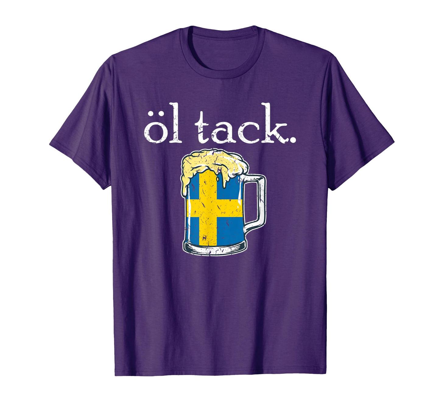 Sweden Beer Please Swedish Flag Öl Tack Travel Drinking T-Shirt