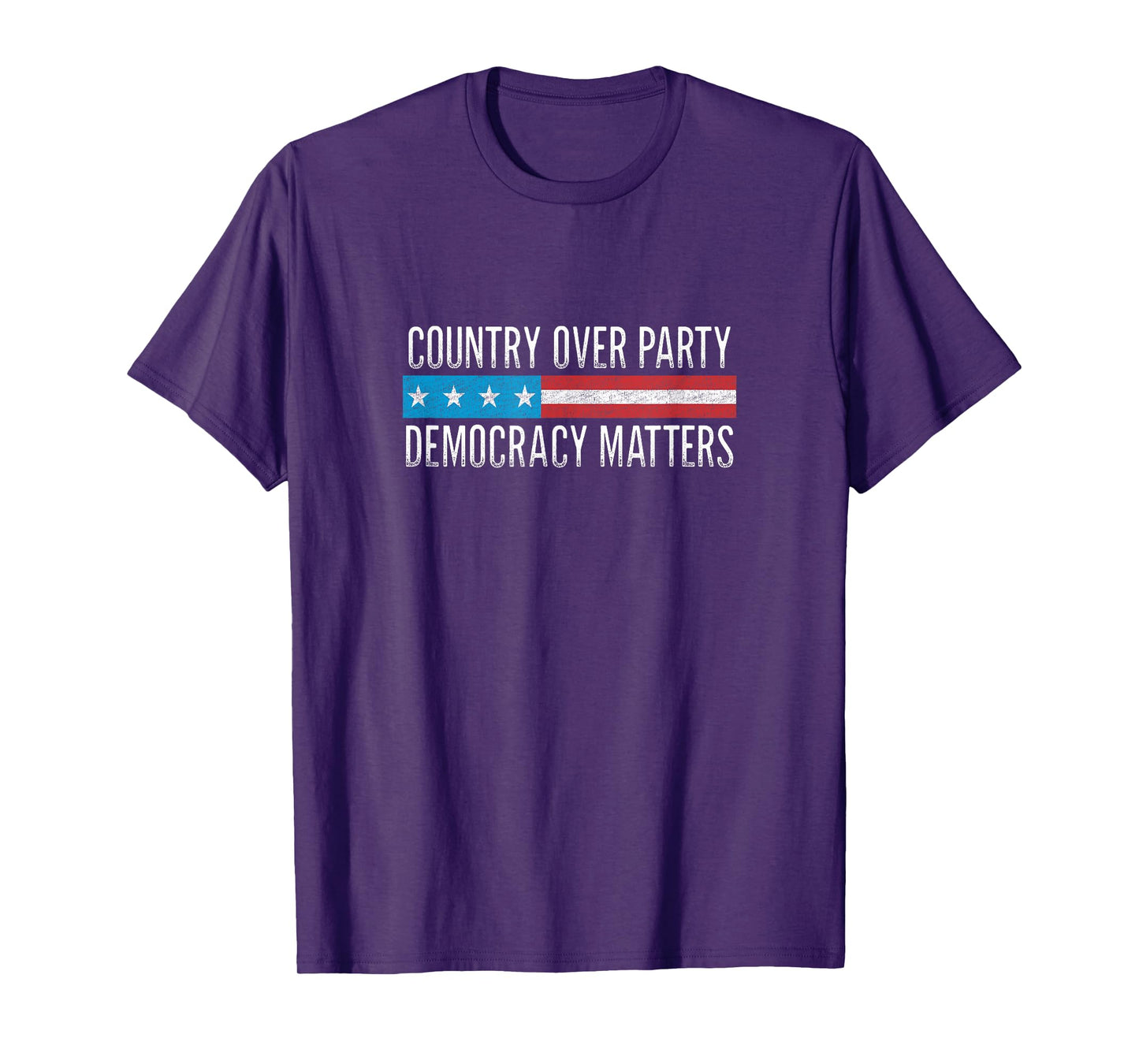 Country Over Party - Democracy Matters - Vintage Style - T-Shirt