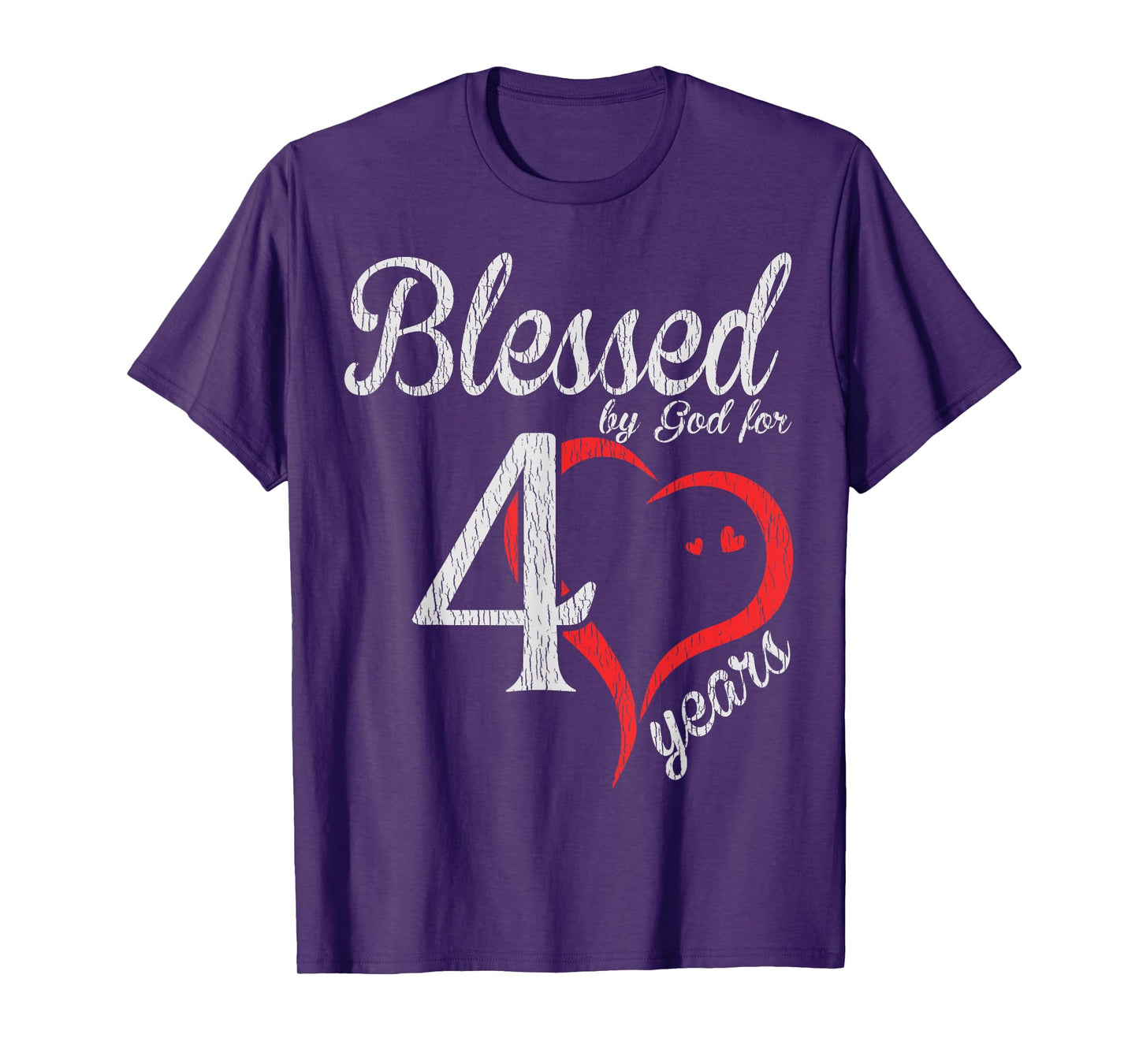 Vintage 40th Birthday Blessed By God, Happy Birthday Gift T-Shirt