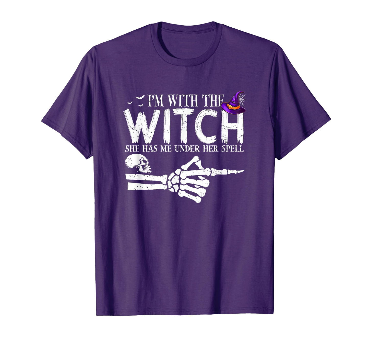 I'm with The Witch Funny Halloween Couple Costume Party T-Shirt