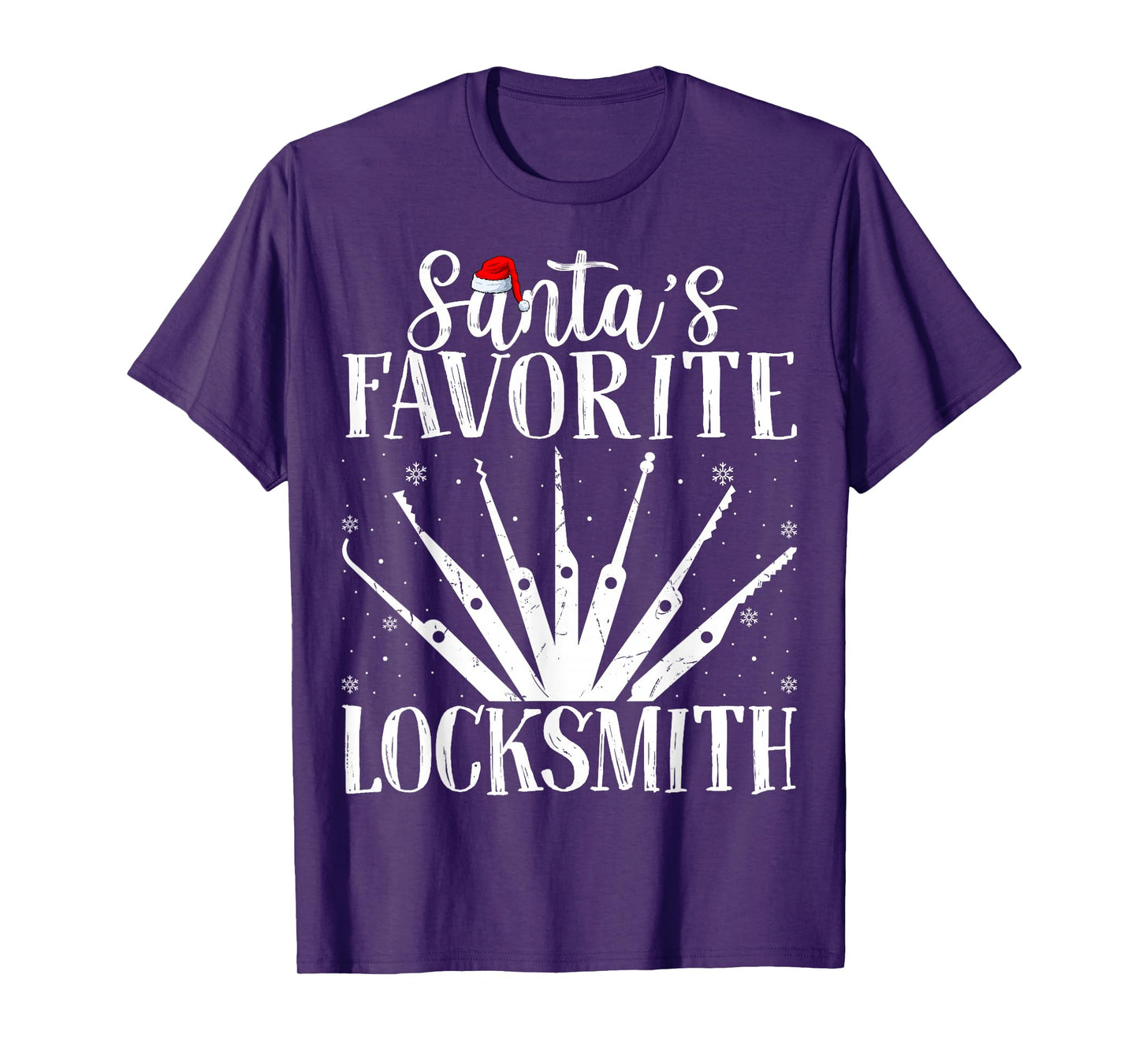 Santa's Favorite Locksmith Key Maker Locksmithing Christmas T-Shirt