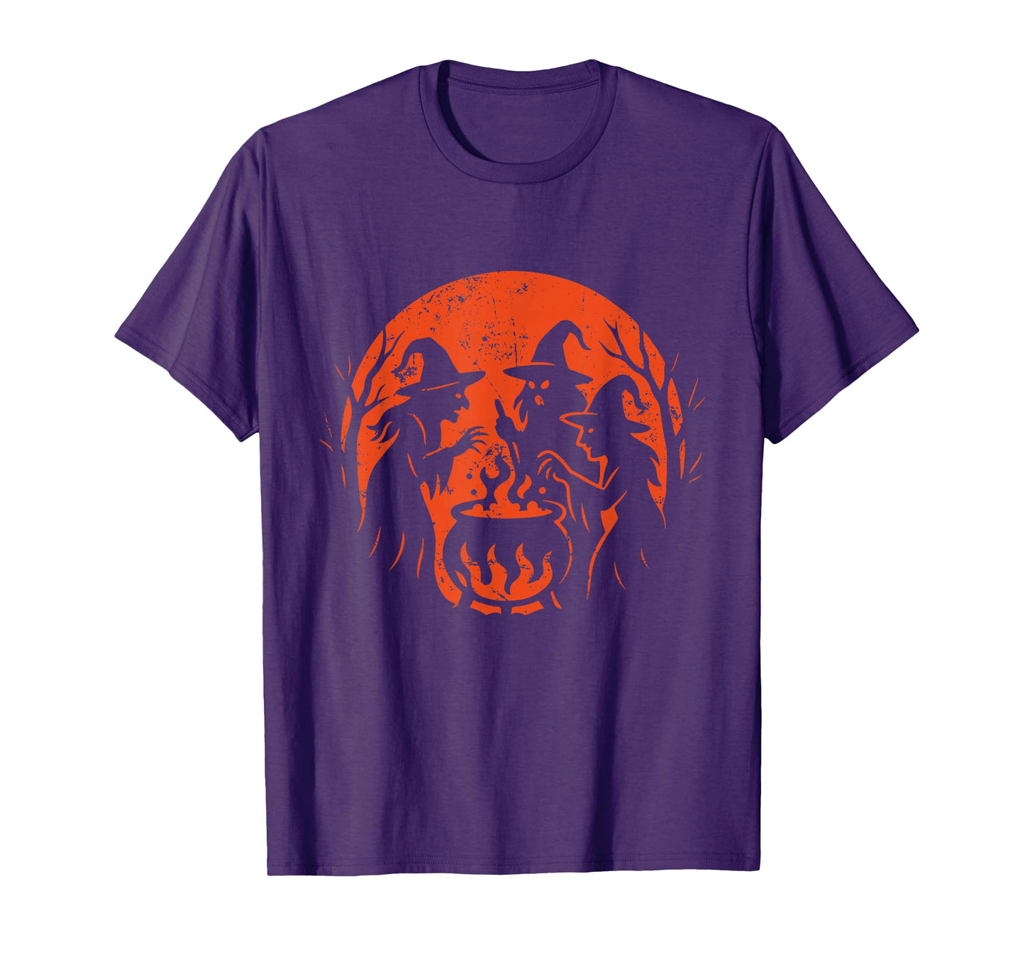 Three Witches Cauldron Halloween T-Shirt