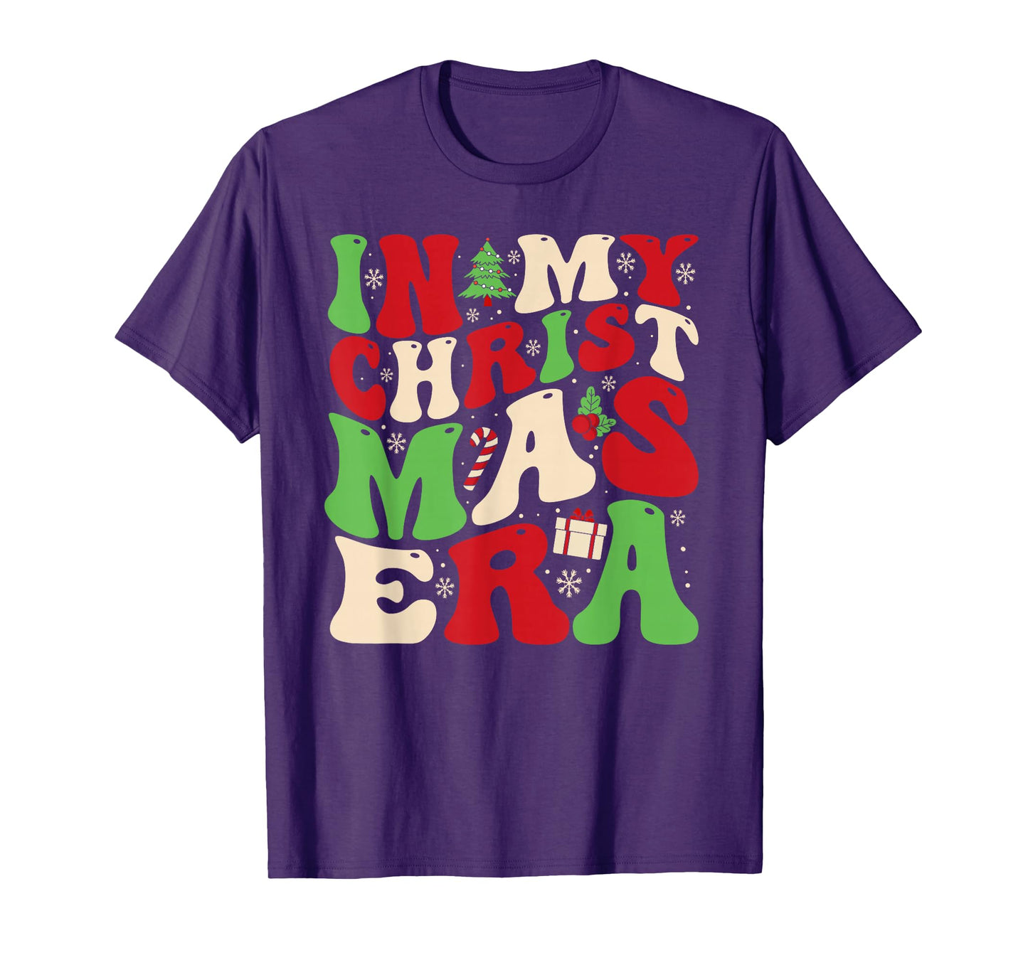 in My Christmas Era Groovy Christmas Holiday Xmas Pajamas T-Shirt