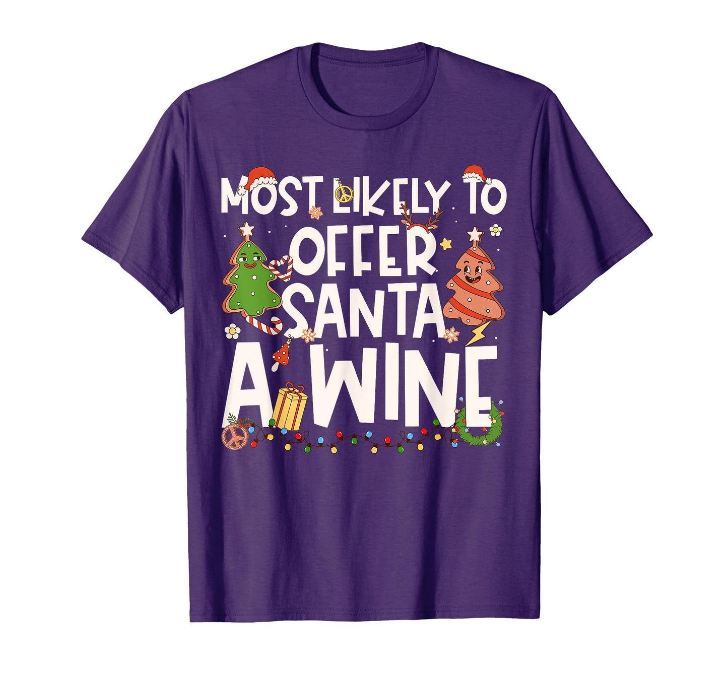 Most Likely to Drink All The Wine Family Matching Christmas T-Shirt