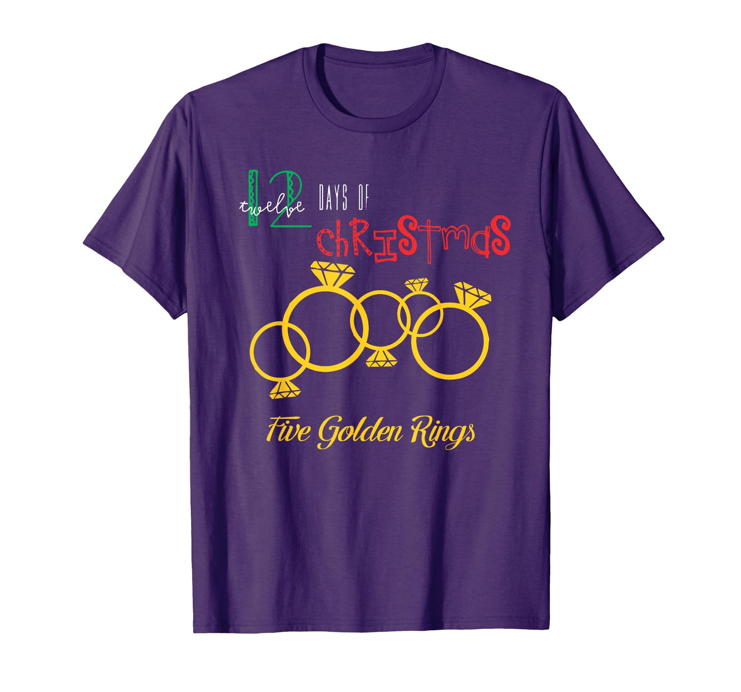 Five Golden Rings T-Shirt Popular Holidays Gift Idea T-Shirt
