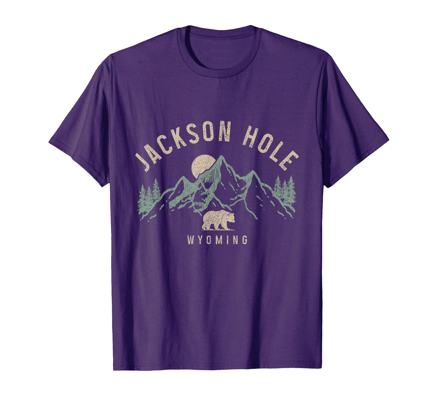 Jackson Hole Wyoming Mountains Bear Nature Lover Vintage T-Shirt