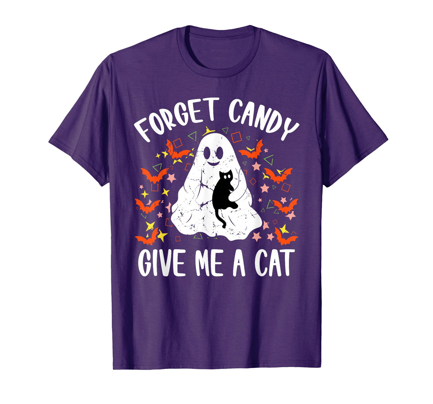 Halloween Forget Candy Give Me Cat Costume Women Men Kids T-Shirt