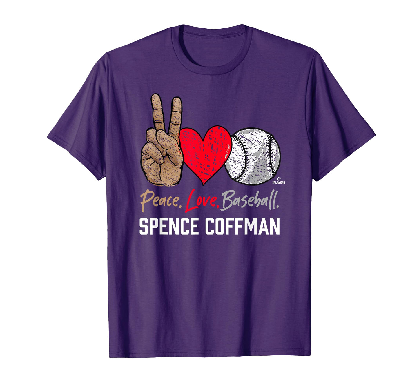 Peace Love Spence Coffman Prospect Baseball Fan Gear T-Shirt