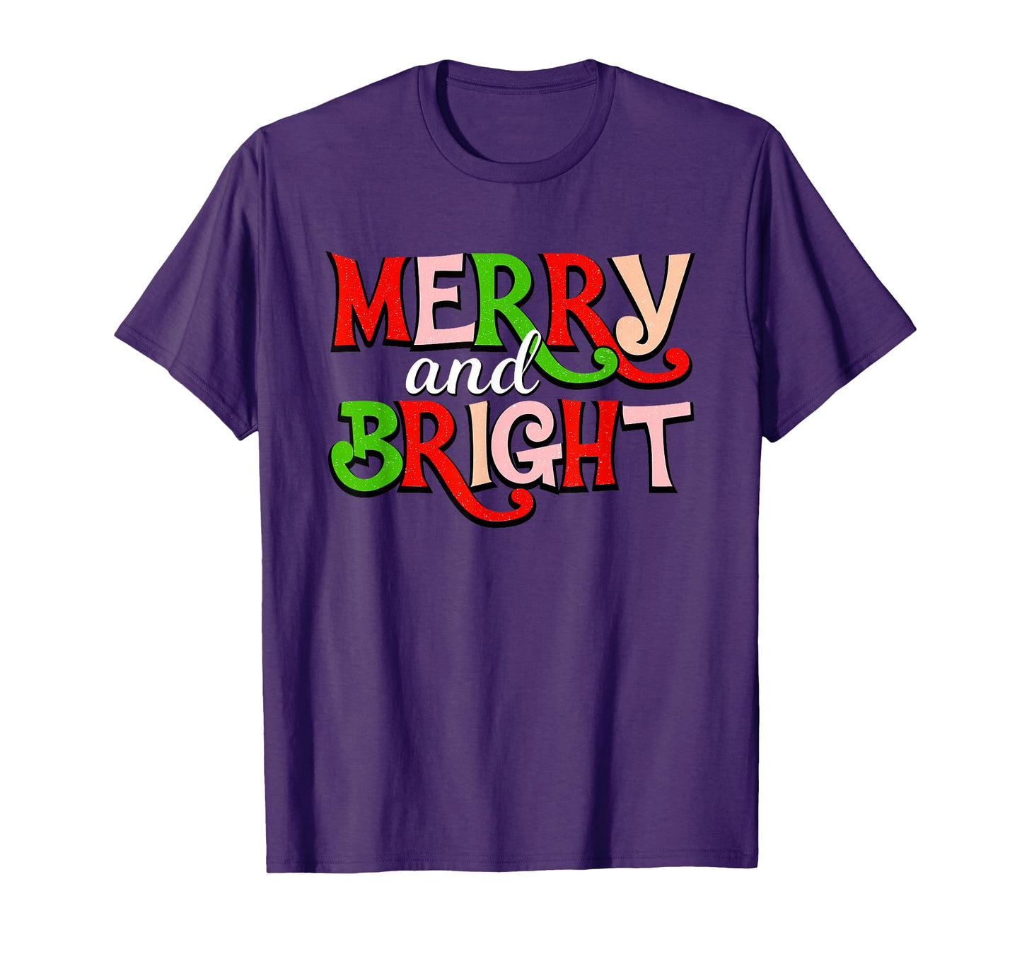 Merry and Bright Xmas Lights Christmas Pajamas T-Shirt