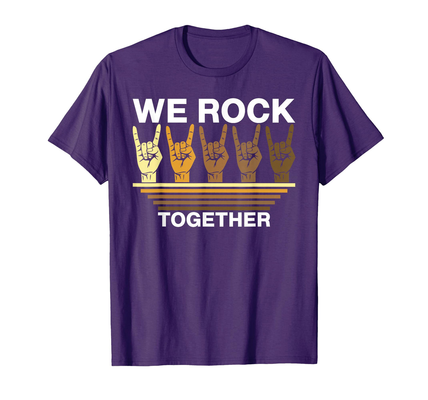 We Rock Together Vintage Rock Distressed Rock Music T-Shirt