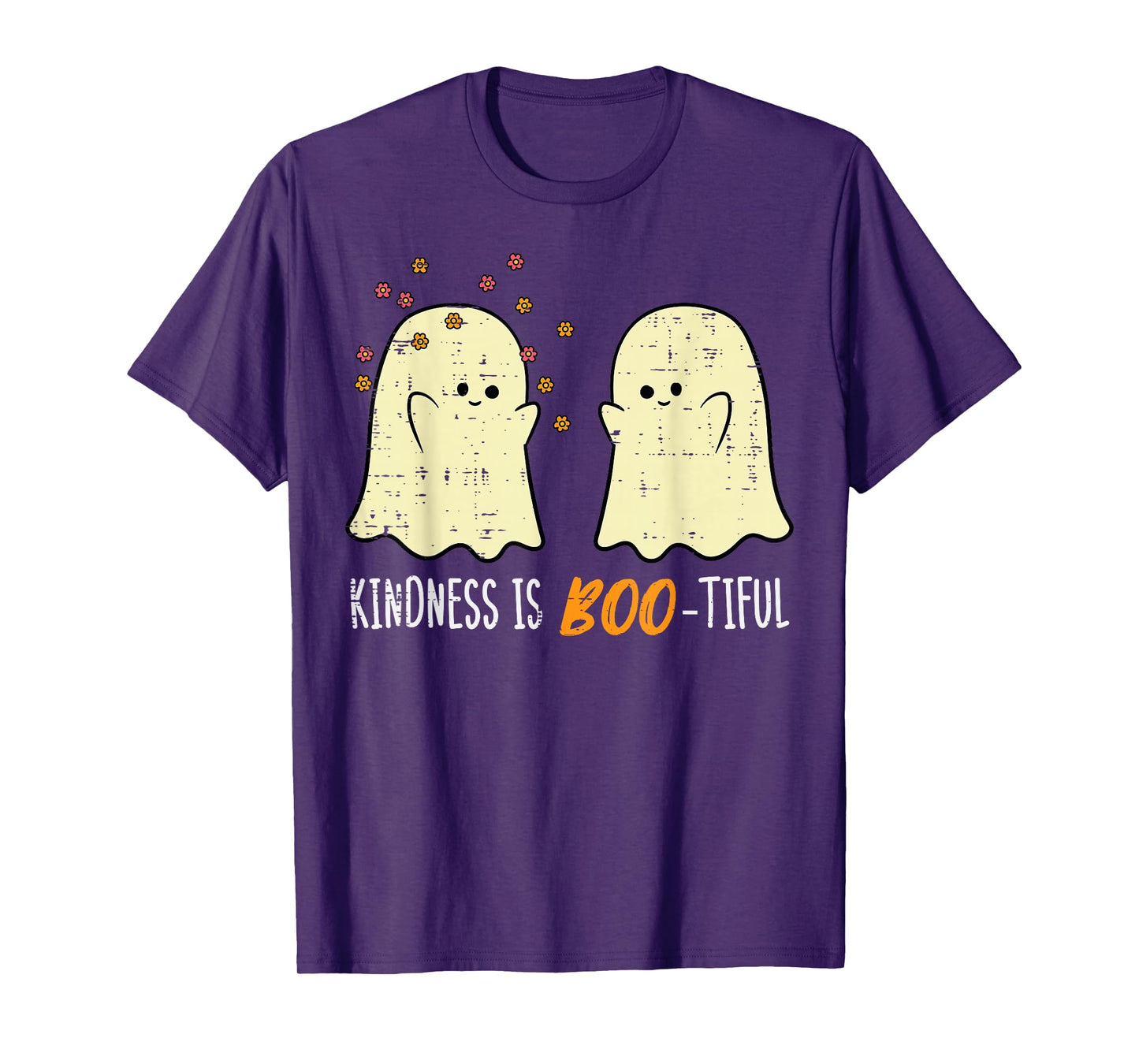 Halloween Ghosts Kindness Boo Tiful Costume Women Girls Kids T-Shirt