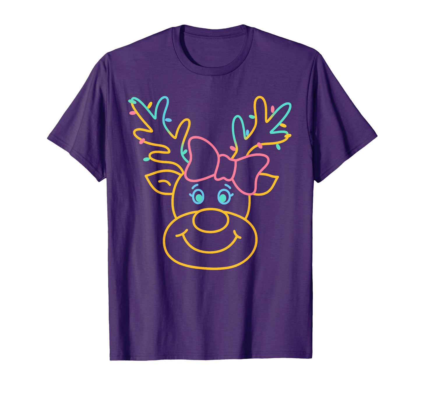 Preppy Christmas Coquette Bow Reindeer Family Matching 2025 T-Shirt