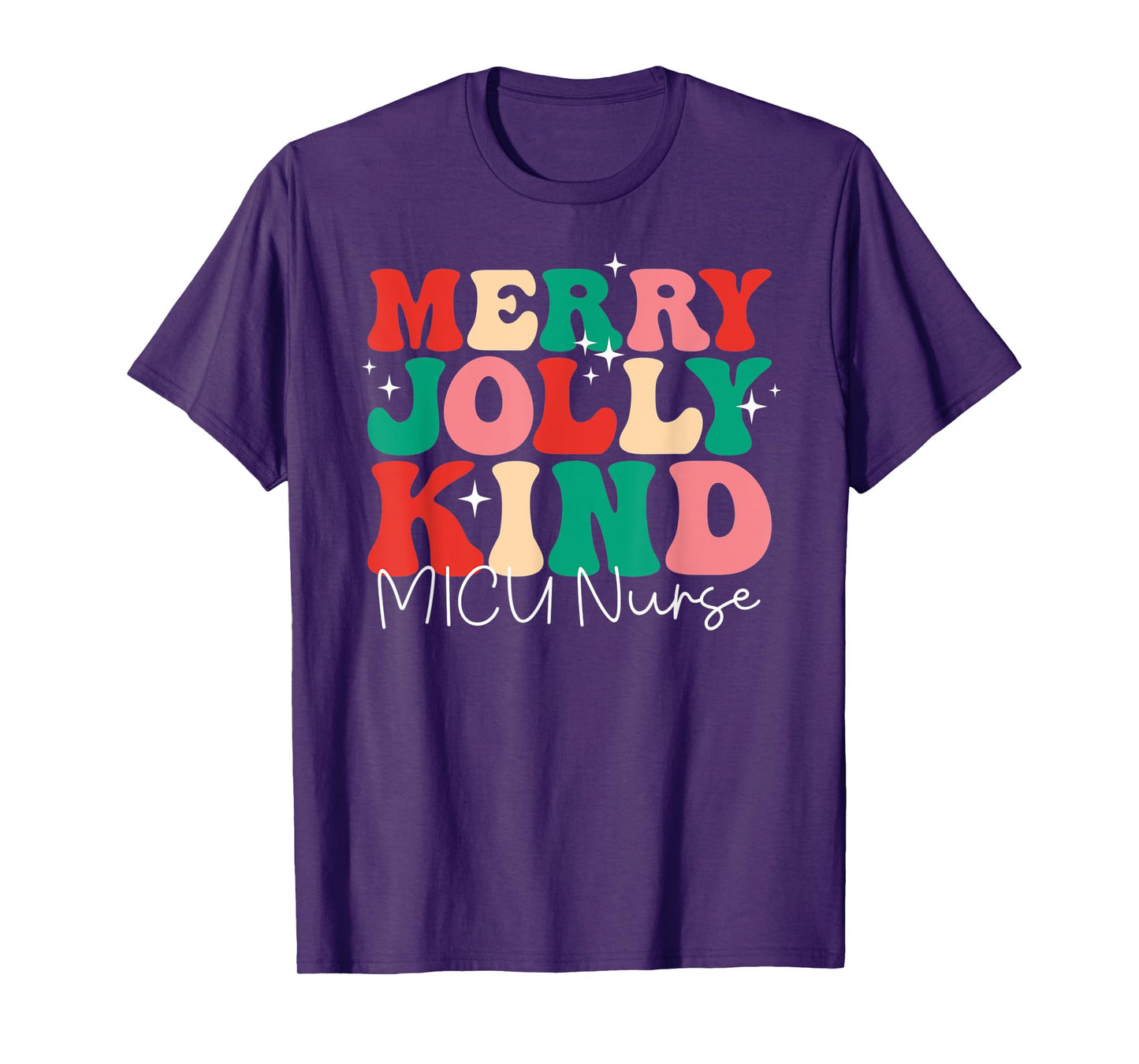 One Jolly Retro Christmas Matching MICU T-Shirt