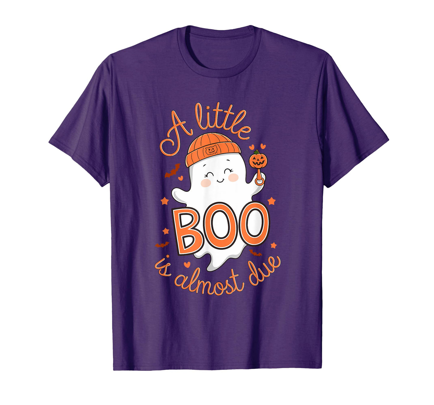 Little Boo Is Almost Due Cute Halloween Pregnancy Reveal T-Shirt