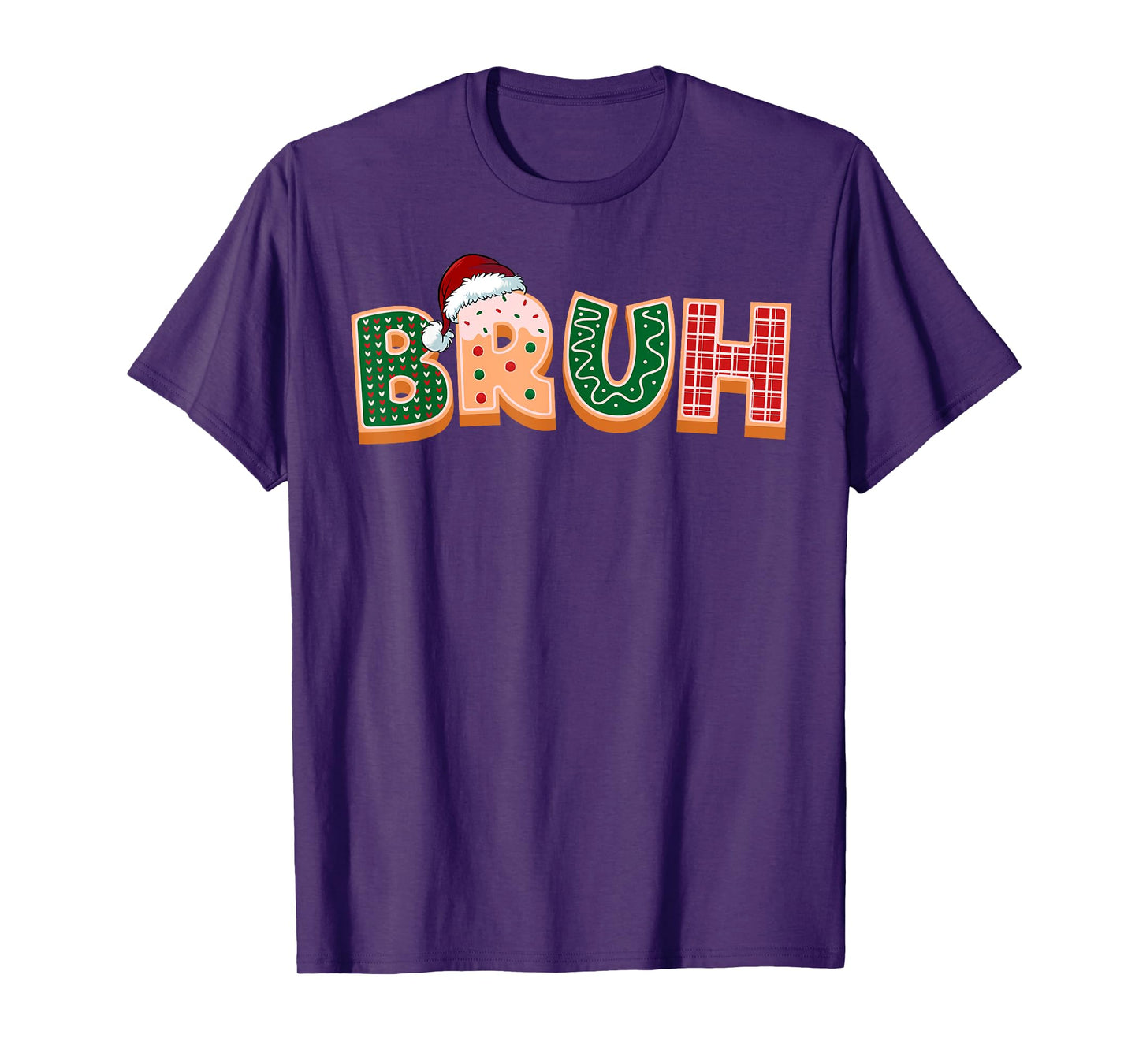 Funny Christmas Bruh Cookies Kids Boys Women Men T-Shirt
