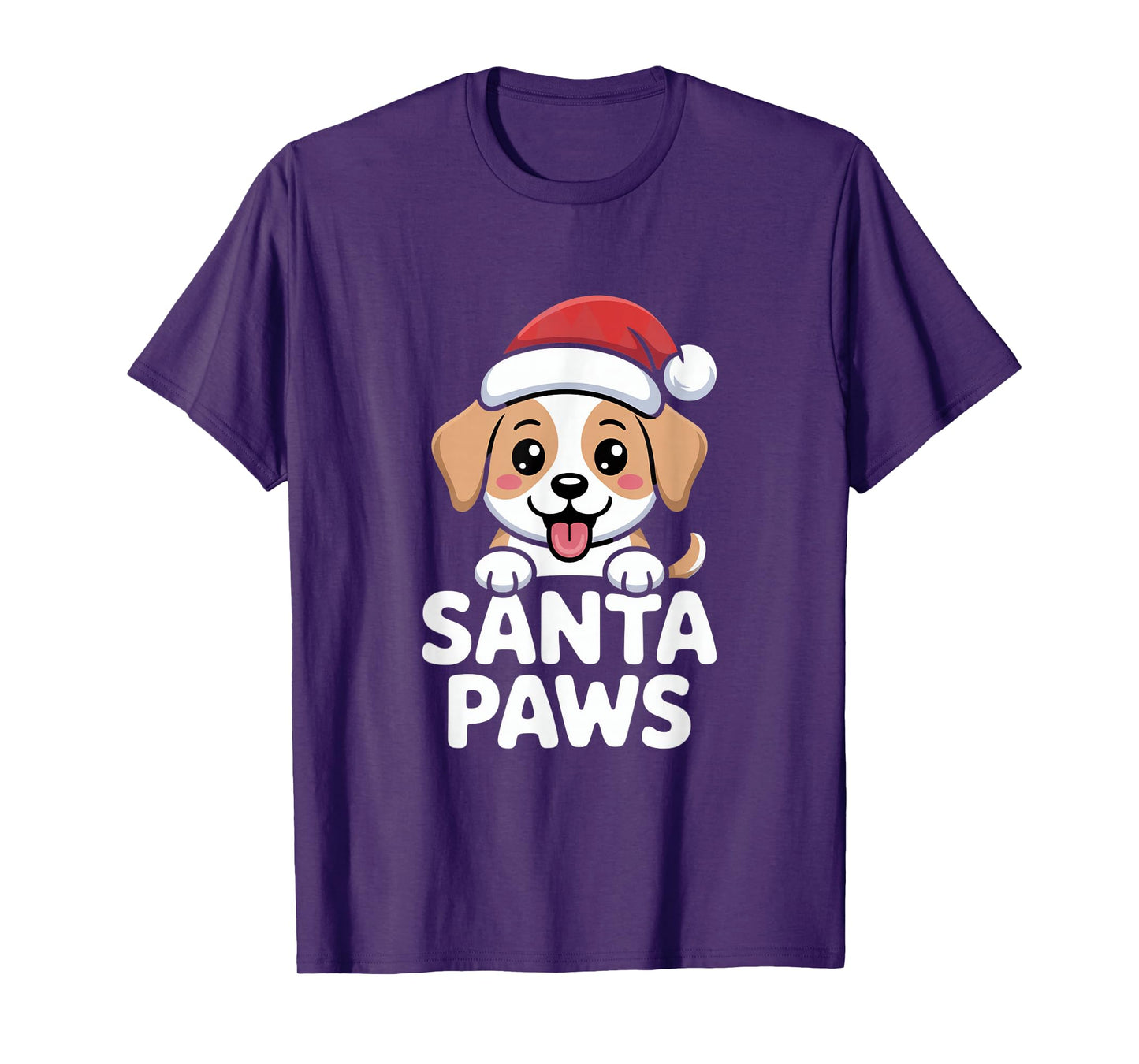 Santa Paws Cute Puppy Christmas Dog Lover T-Shirt