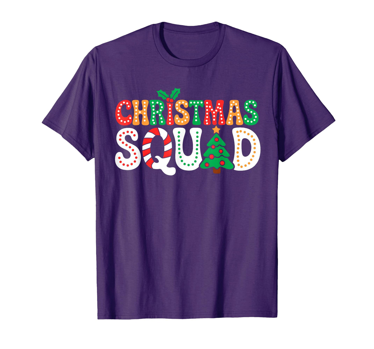 Groovy Christmas Squad Funny Xmas Tree Family Matching Pjs T-Shirt