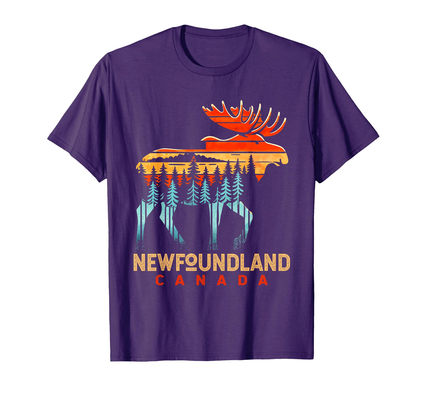 Newfoundland Canada Shirt Vintage Retro Canadian Pride Moose T-Shirt
