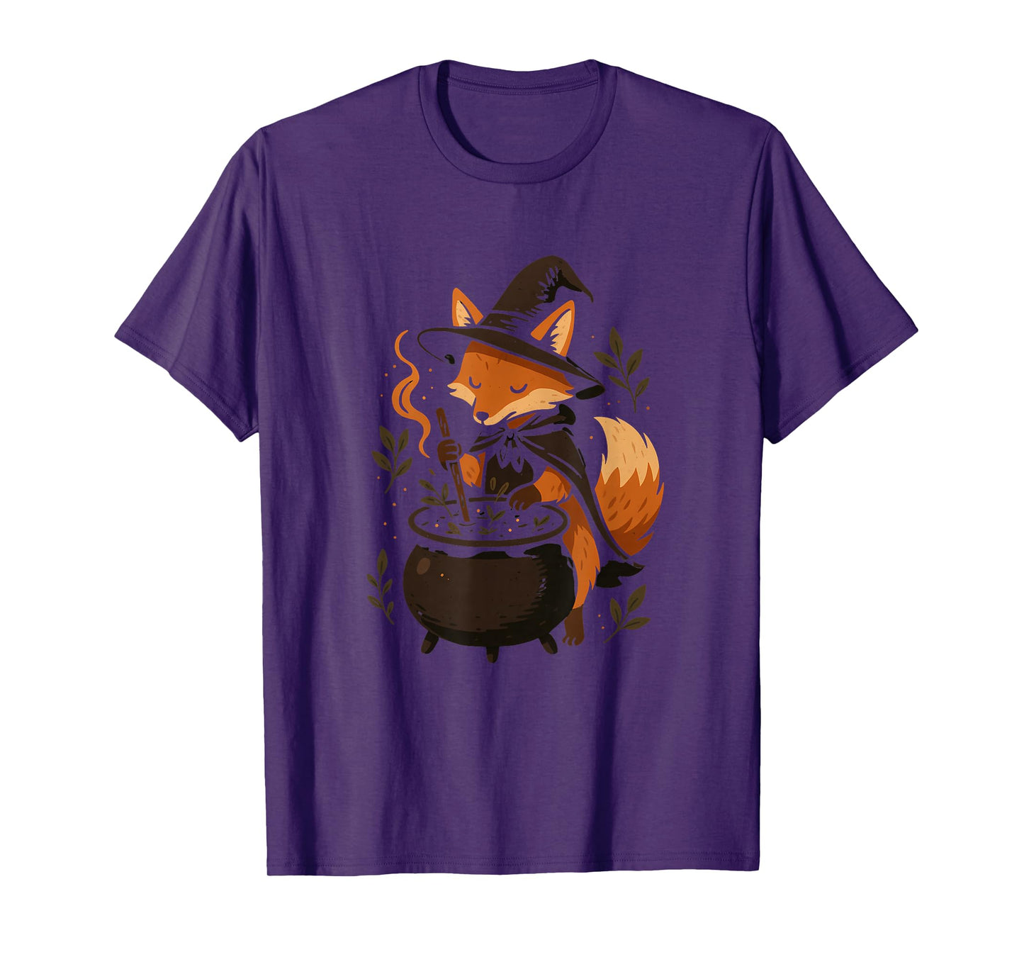 Witch Fox Stirring Cauldron T-Shirt