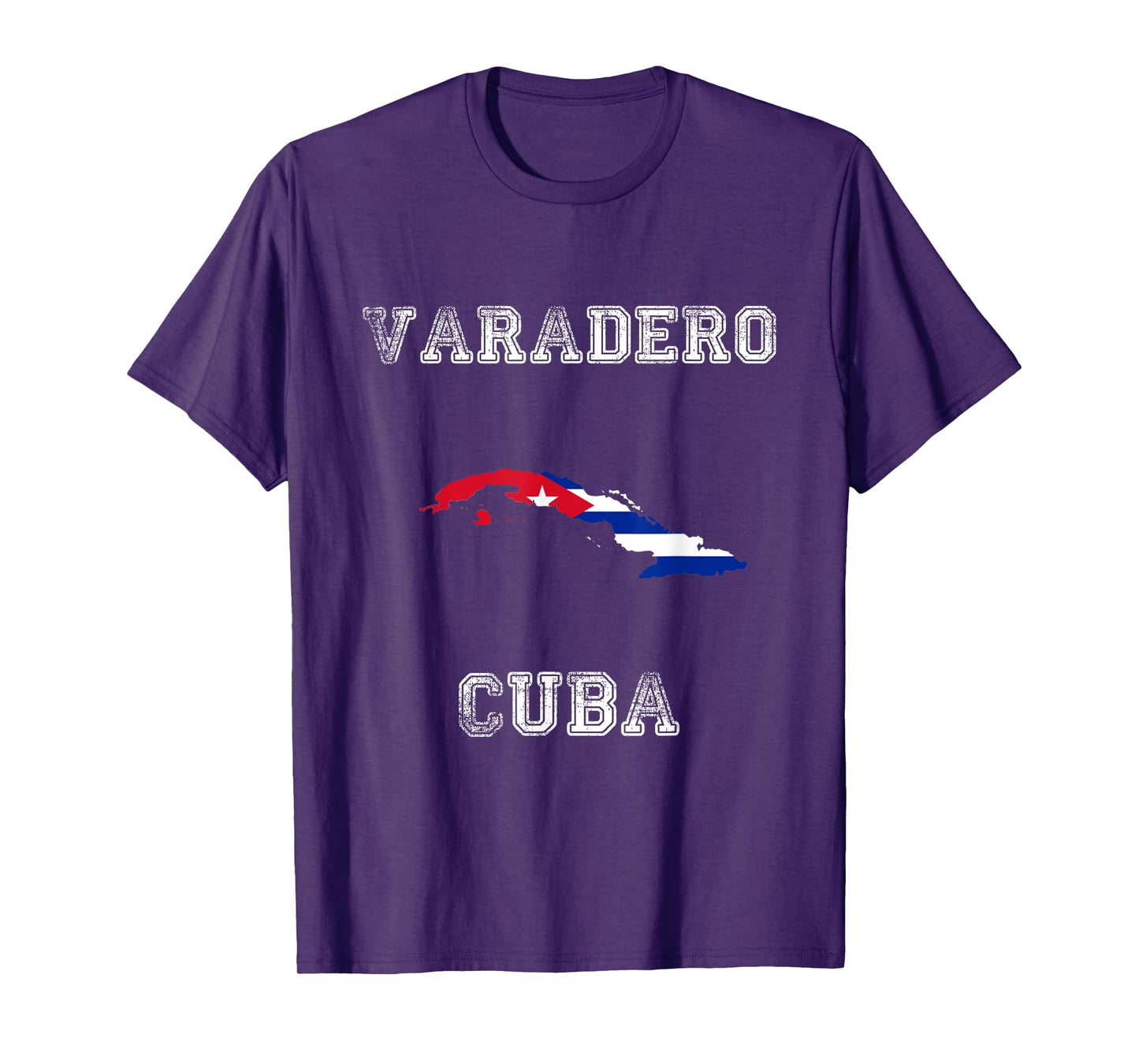 Retro Varadero Cuba Distressed Cuba Flag T-Shirt