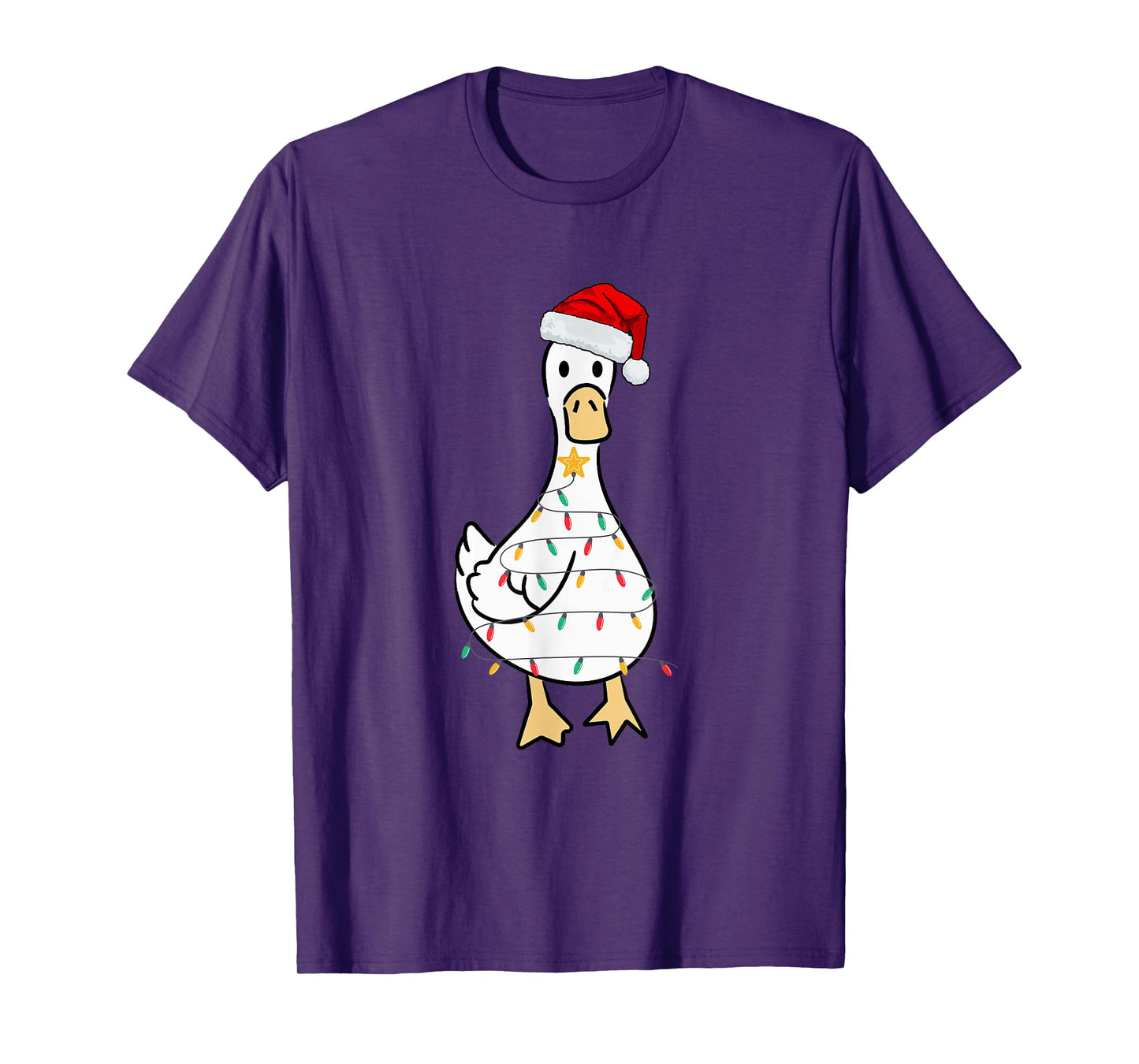 Silly Christmas Goose Lighted Up T-Shirt