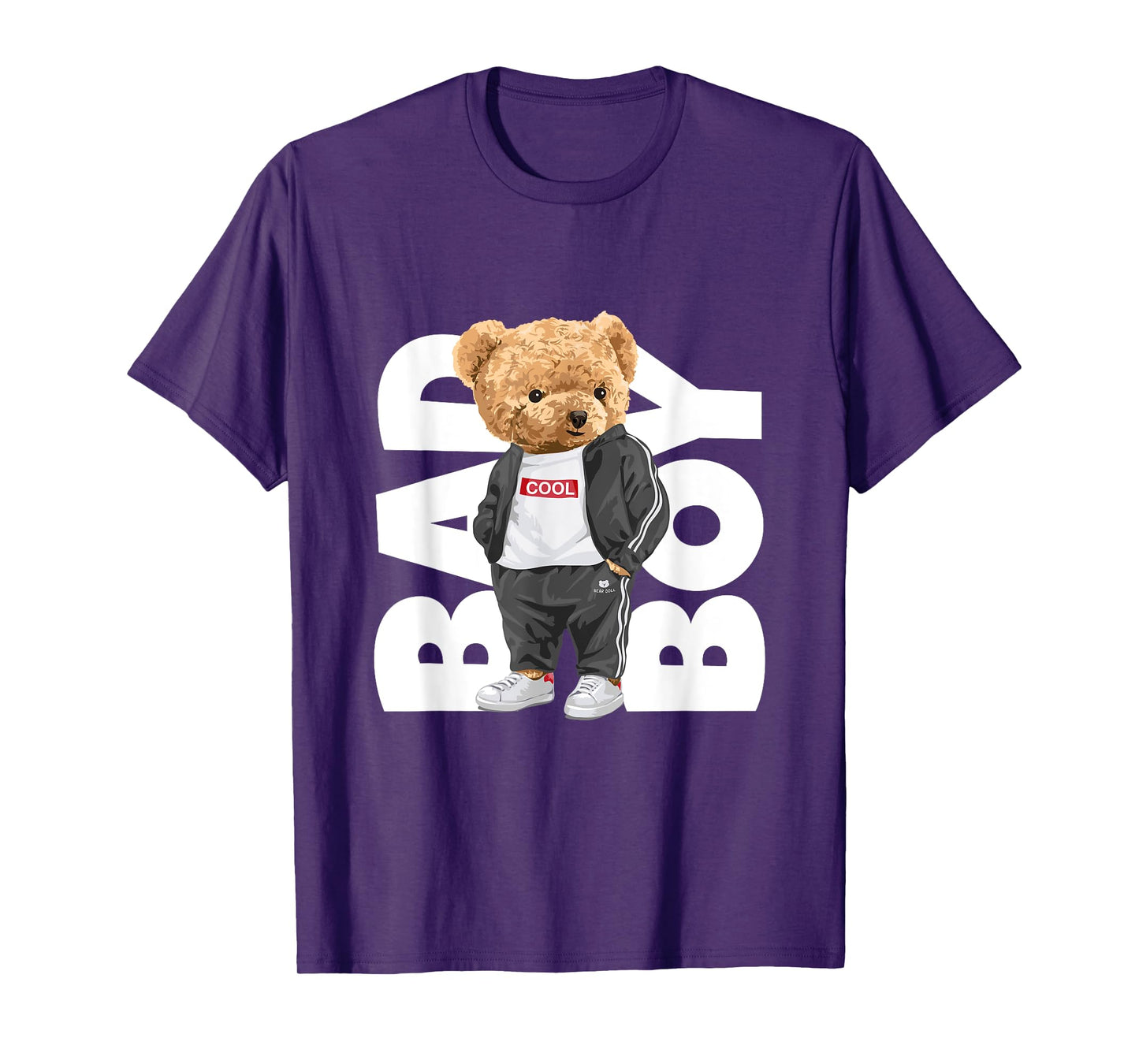 Bad Boy Tee Shirt, Funny Teddy Bear Graphic Design Style Fun T-Shirt