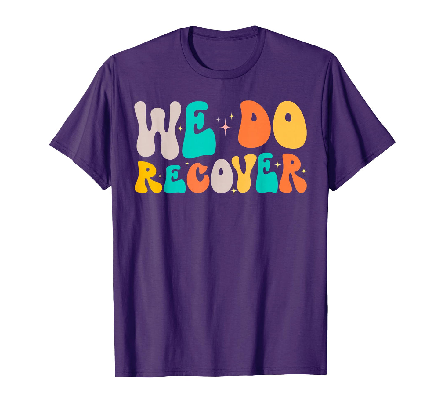 Vintage Retro Addiction Recovery Awareness We Do Recover T-Shirt, Small, Black