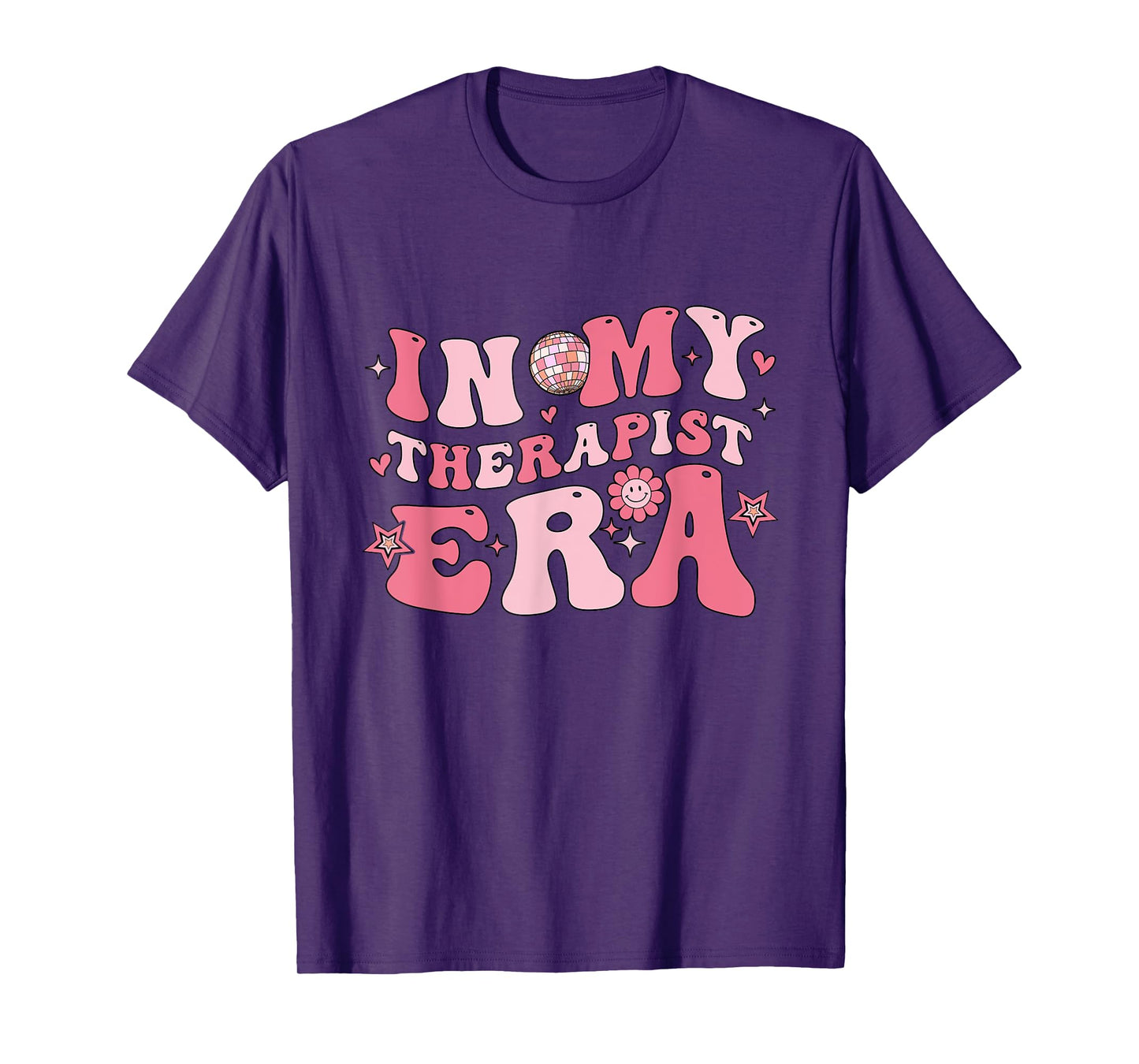 In My Therapist Era Retro groovy PT OT SLP therapy therapist T-Shirt