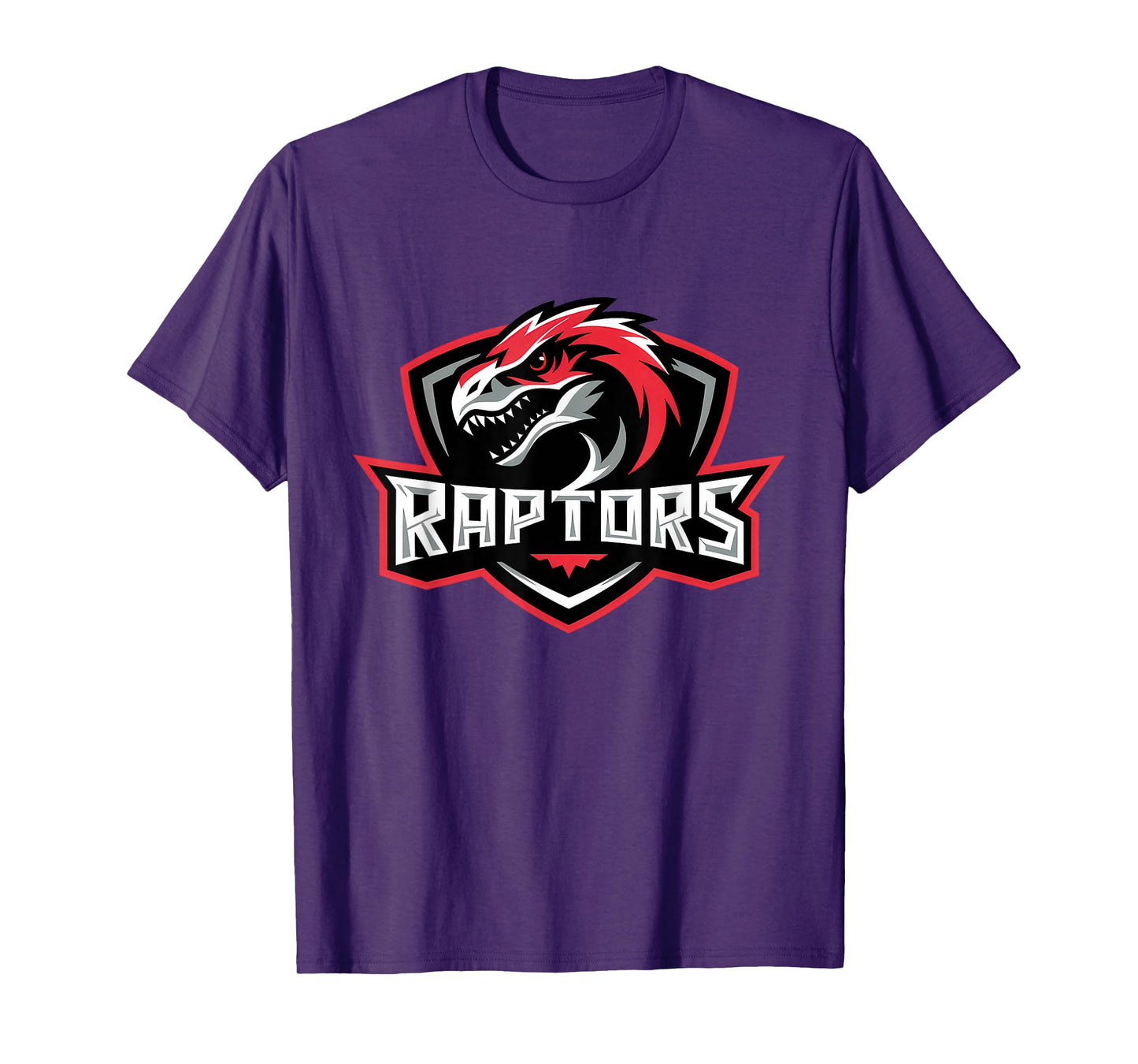 Cool Raptor Dinosaur Design - Bold Red Black White Art T-Shirt