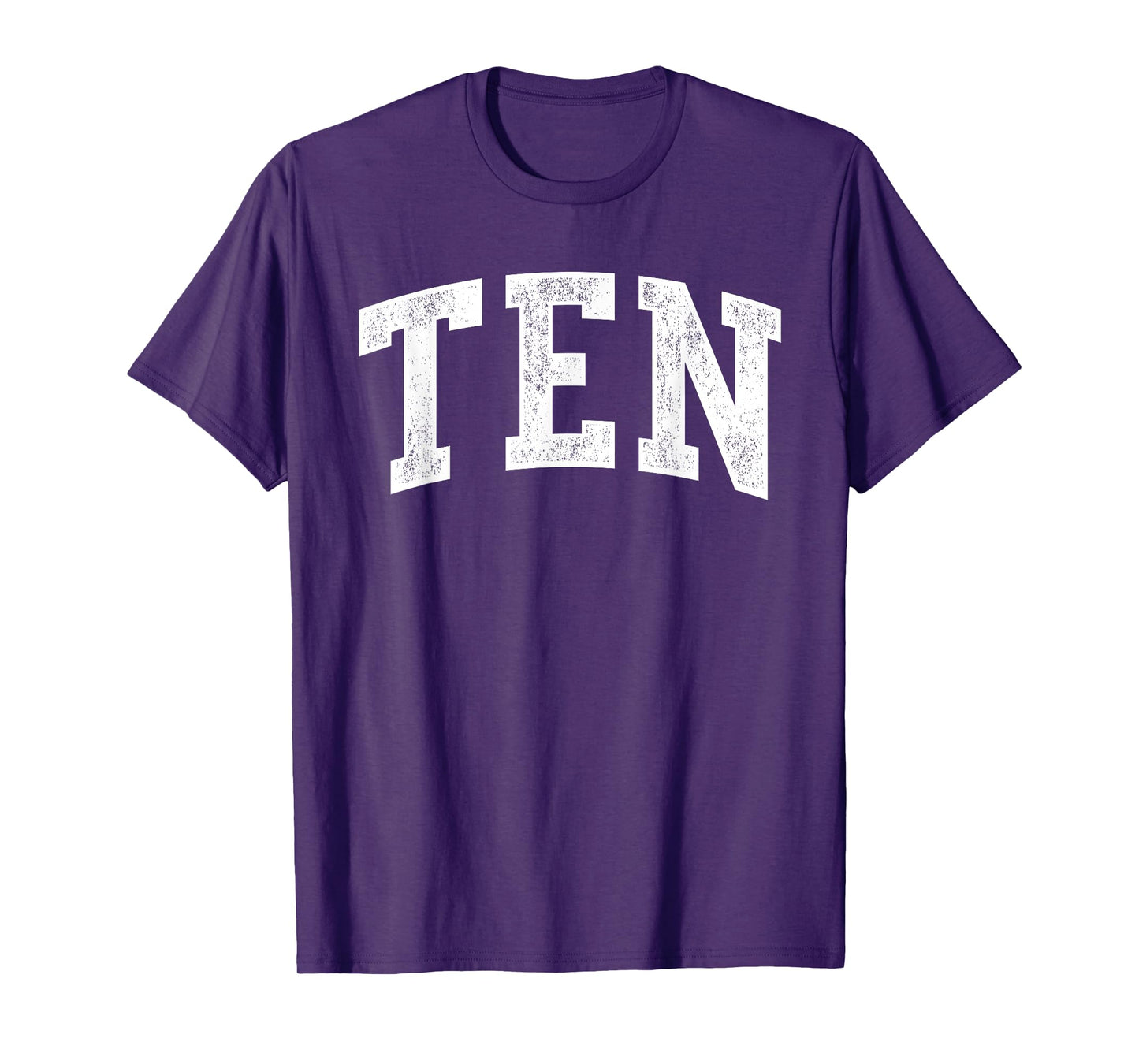 Ten Minimalist 10th Birthday Design 10-Year-Old T-Shirt