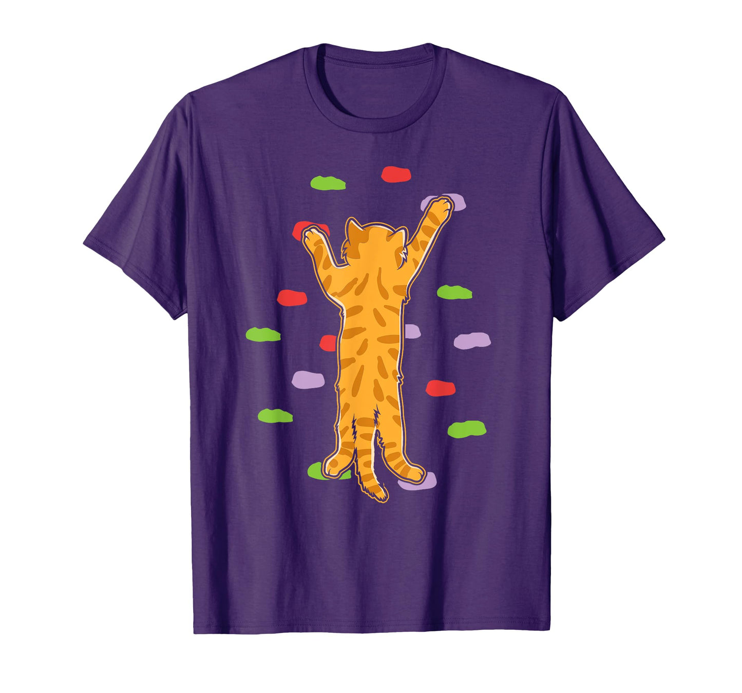 Funny Cute Bouldering Rock Climbing Cat T-Shirt