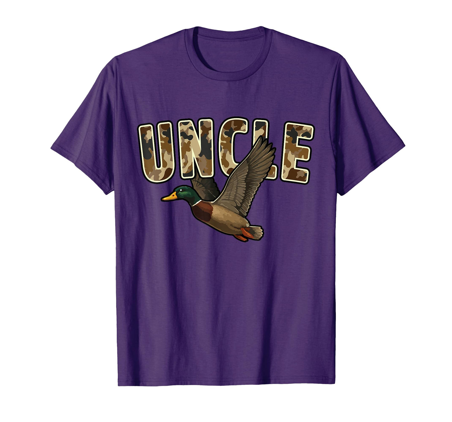 Camouflage Vintage Mallard Duck Retro Camo Hunting Uncle T-Shirt