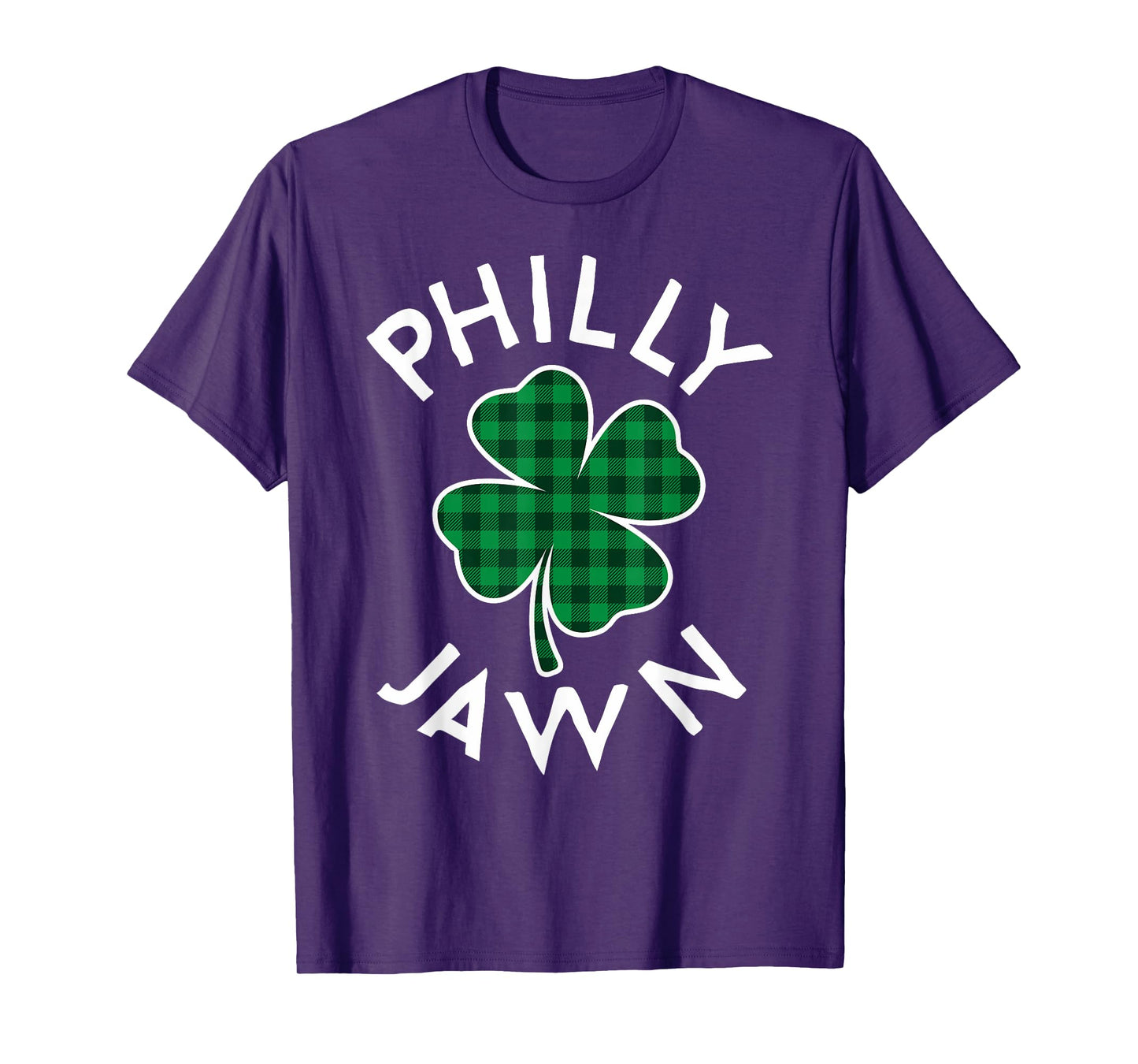 Philly Jawn Philadelphia Plaid Lucky Clover St Patrick's Day T-Shirt