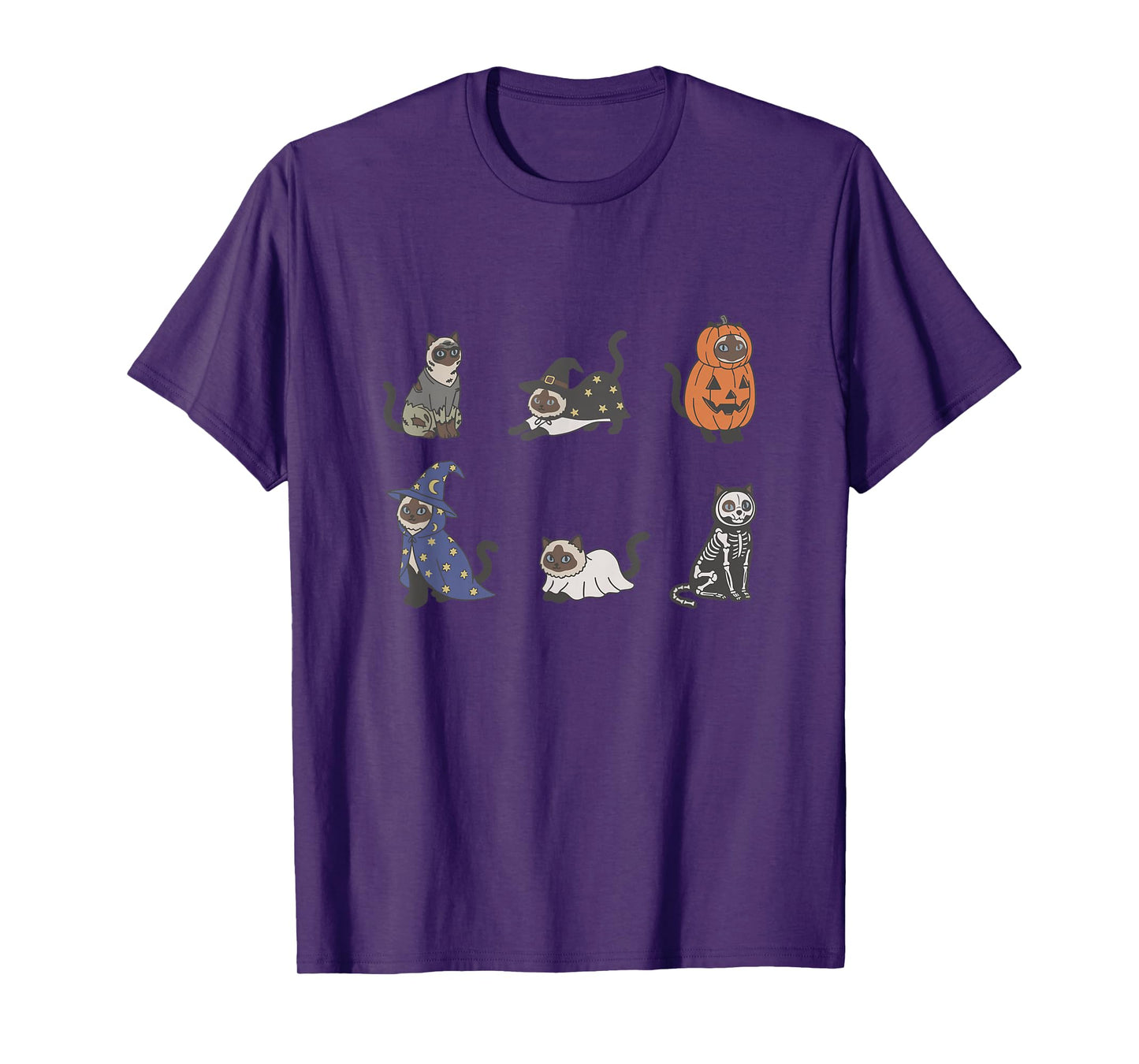 Witch Ragdoll Cat Halloween Ghost Pumpkin Ragdoll Cat Mom T-Shirt